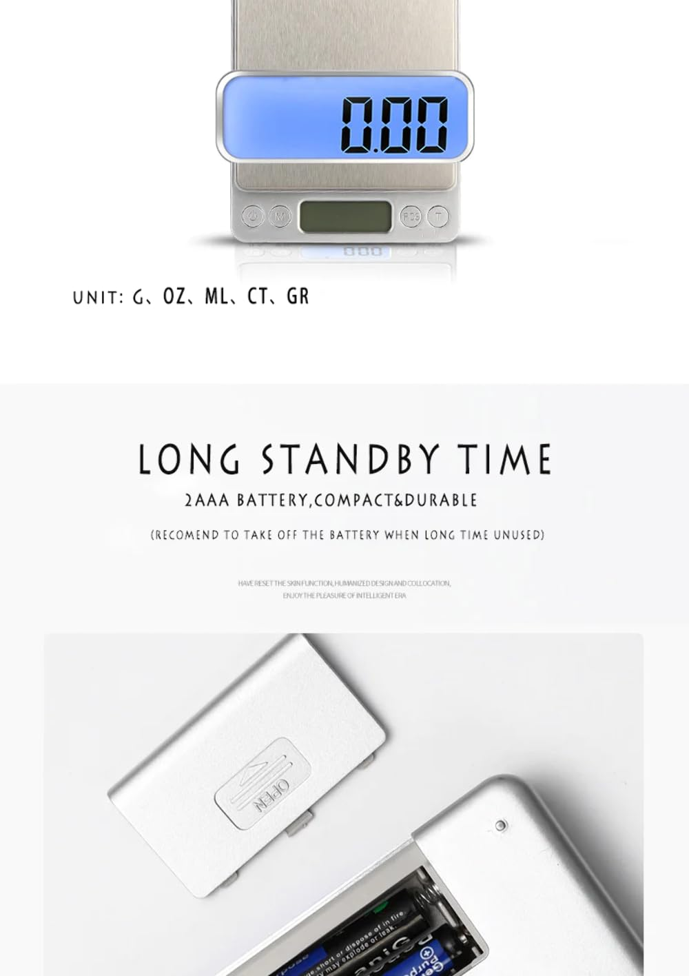 0.01-500G Coffee Electronic Kitchen Scale Weight Weighing Scales Batteries image number 1