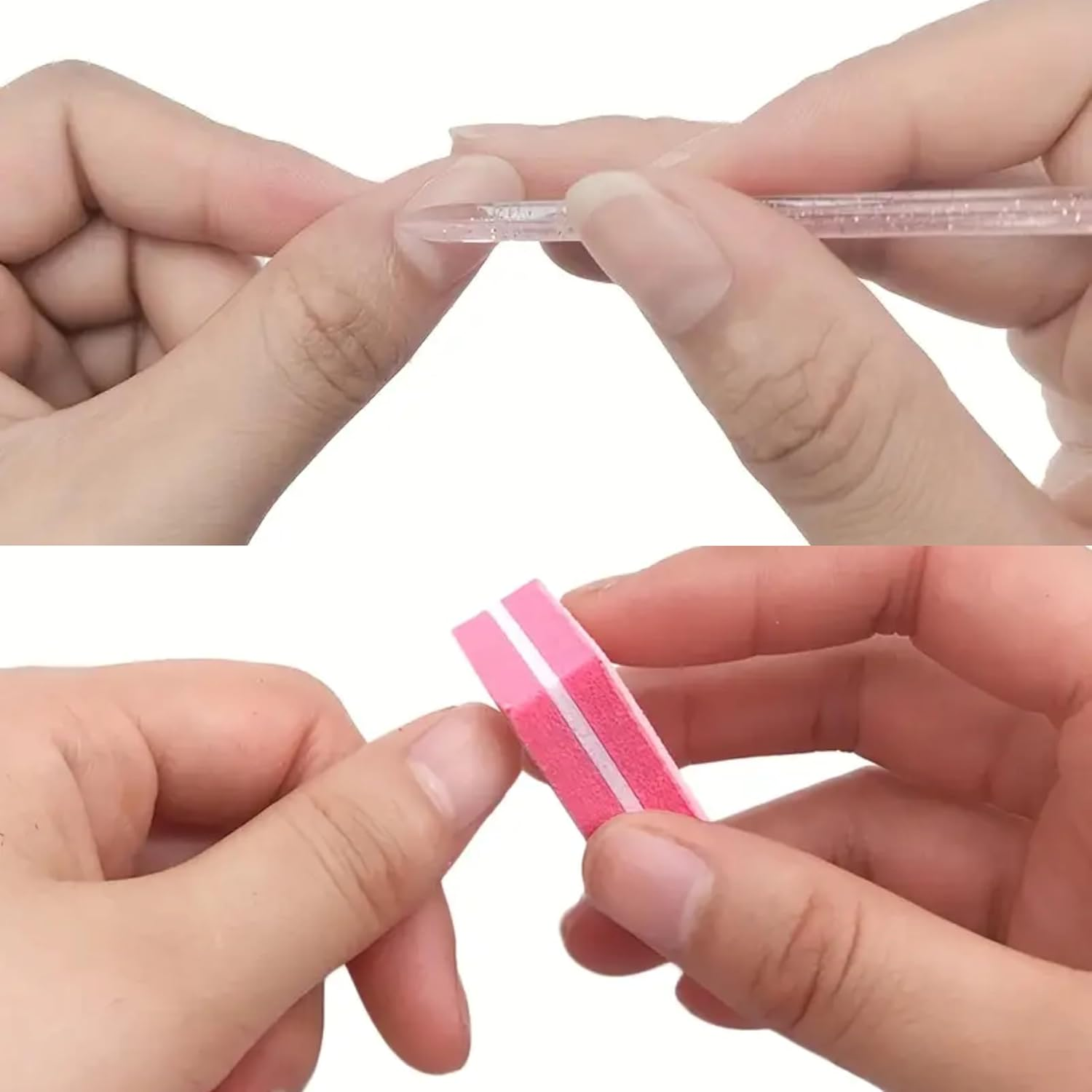 ROSEUS Press on Nails Application Kit Nail Repair Maintenance Kit False Nail Kit Buffer File Pusher Gel Glue Fake Nails Kit image number 1