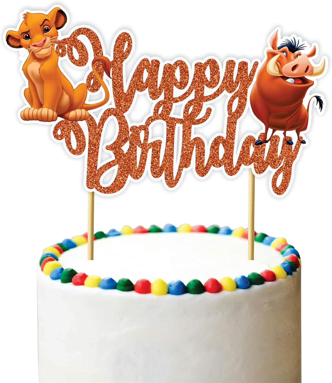 The Lion Kng Happy Birthday Cake Topper | Jungle Safari-Inspired Cake Decoration for Kids Parties, Animal Themes & Wild Celebrations image number 4