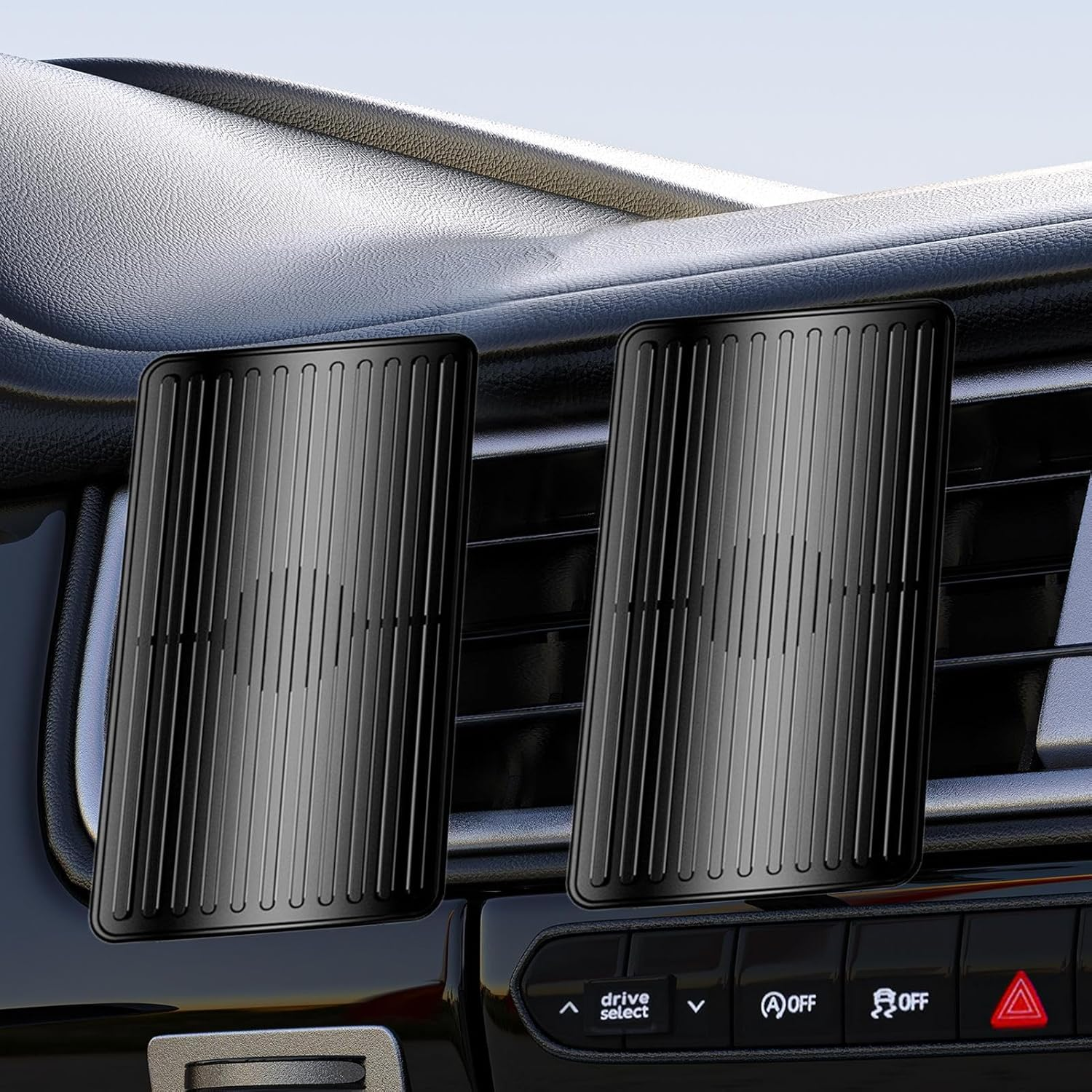 Car Air Vent Wind Deflector - Car Air Conditioner Windshield Vent Cover,Road Trip Must Have Vehicle Interior Baffle with Clip for Sedan, Taxi - Small 2Pcs image number 2