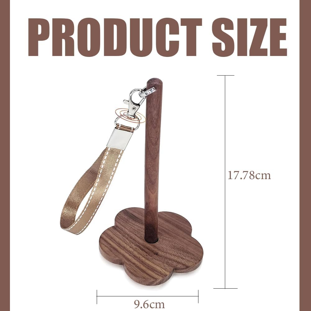 Wooden Wrist Yarn Holder with Wristband, Portable Knitting Organizer, Crochet Storage Supplies image number 5