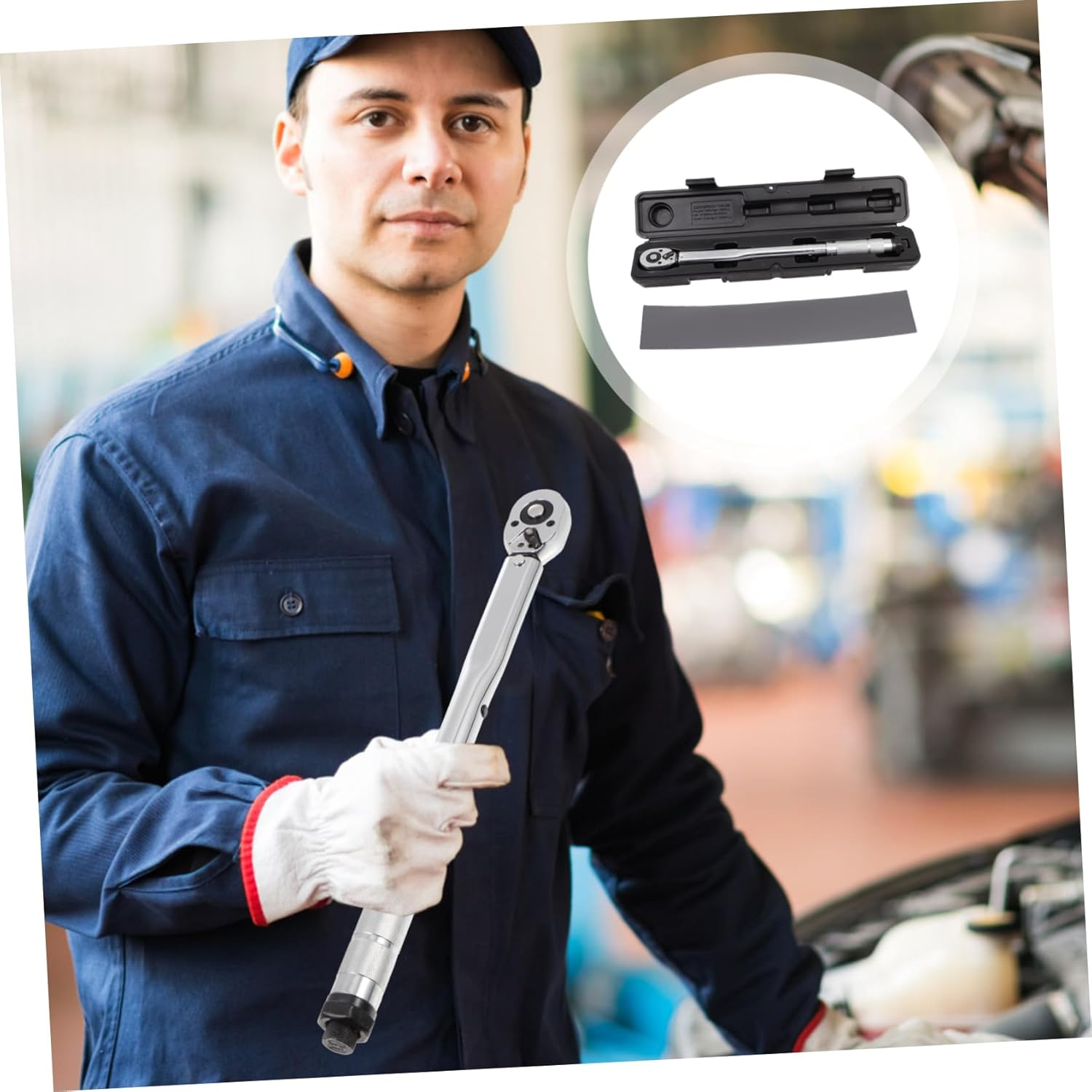 HOMSFOU Car Torque Wrench Drive for Tire Disassembly Torque Spanner Tool for Automotive Repair for Mechanics Use image number 2