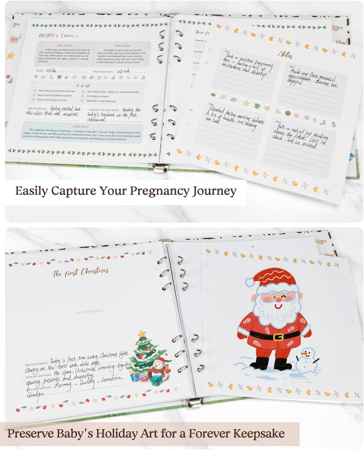 Baby Memory Book for Boy or Girl &ndash; First 5 Years Keepsake & Milestone Tracker &ndash; Pregnancy Journal & Baby Photo Album &ndash; Gender Neutral image number 6