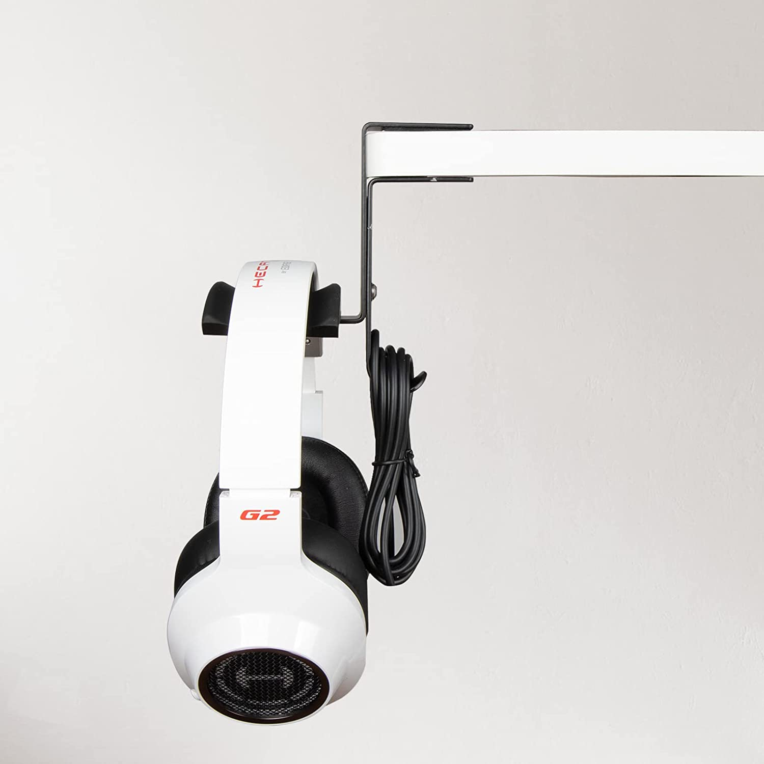 Headphone Stand, Calife under Desk Headset Hanger, Soundbar Holder Mount Clamp, No Need to Drill, Gaming Organizers Hook for Universal PC Accessories image number 6