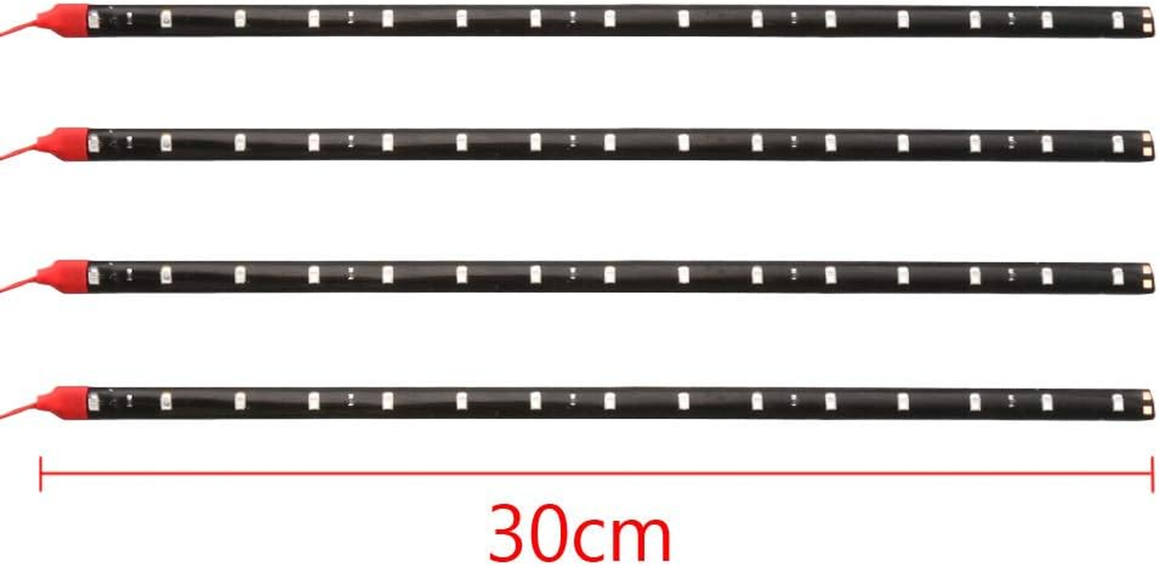 E Support Red 12V 15 Led 30Cm Car Flexible Waterproof Underbody Light Strip Pack of 4 - Purple image number 3