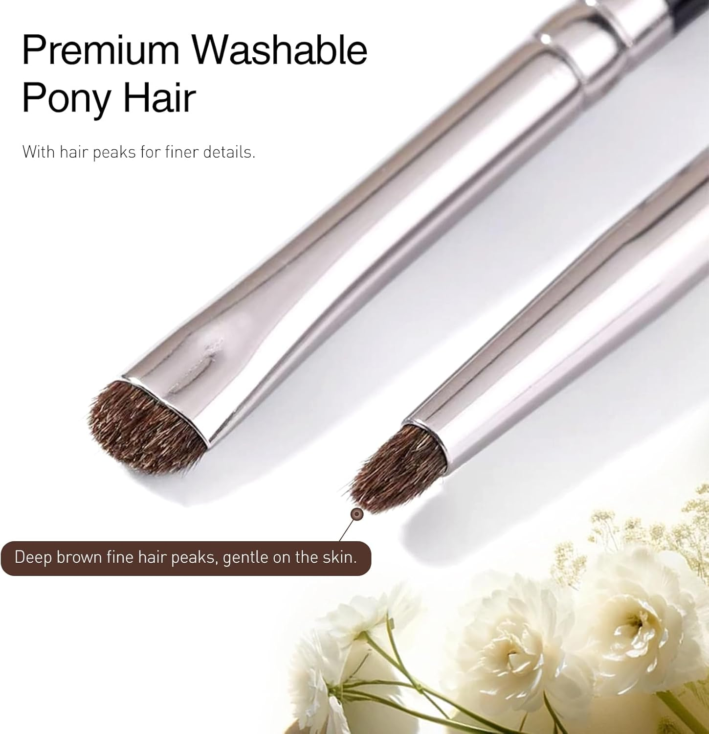 4-Pcs Mini Smudge Brush for Eyeliner,Eyeshadow Brushes,Eyeliner Brush for Eye Liner Blending, Highlighting Brush,Concealer Brush, Natural Bristles Pony Hair Eye Makeup Brush Sets image number 4