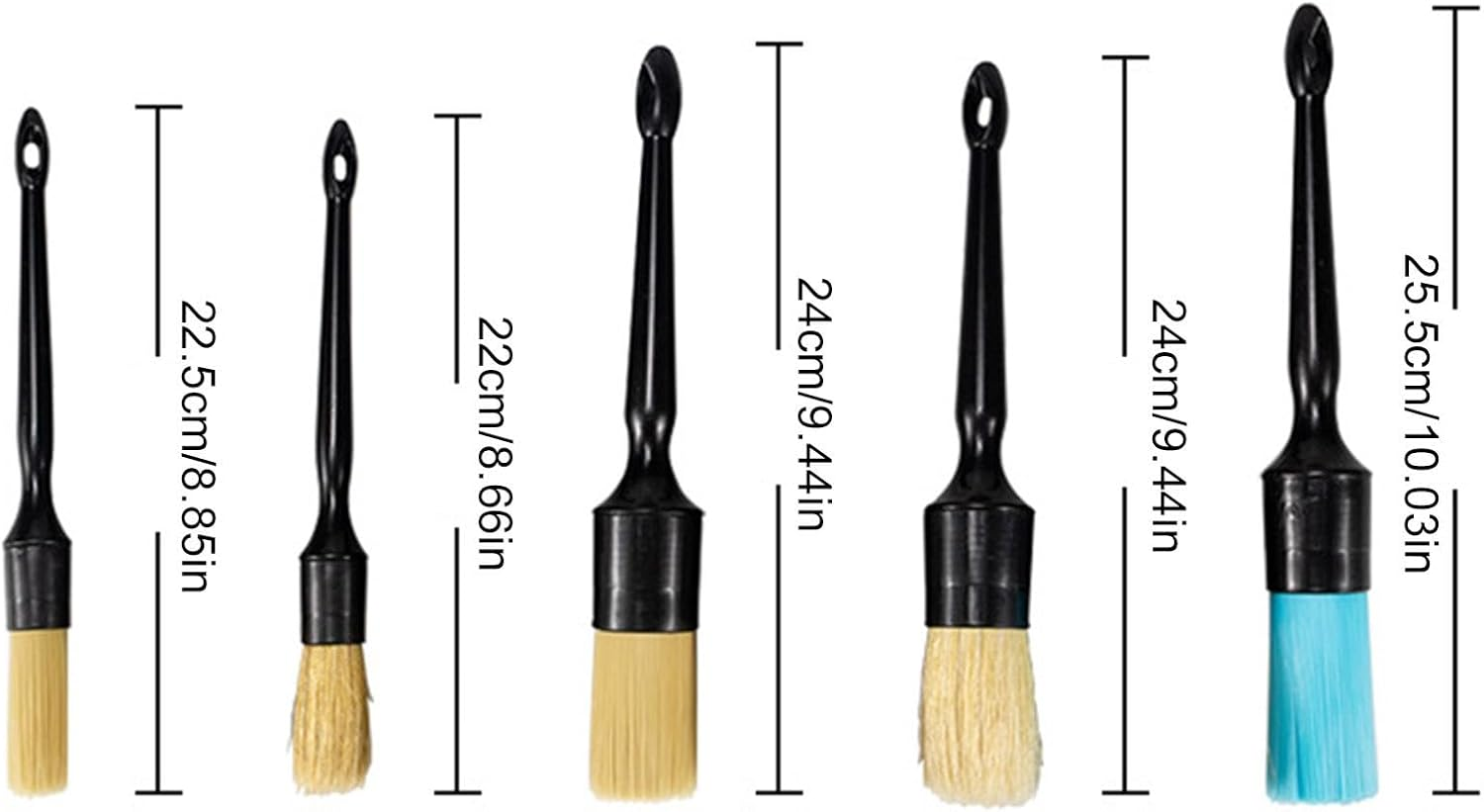 Detailing Brush, Automotive Detailing Brushes, Car Detailing Brush Set, Soft Bristle Cleaning Brushes, Multifunctional Detailing Tool, Paint Cleaning Brushes, Leather Care Brush for Interior Exterior image number 4