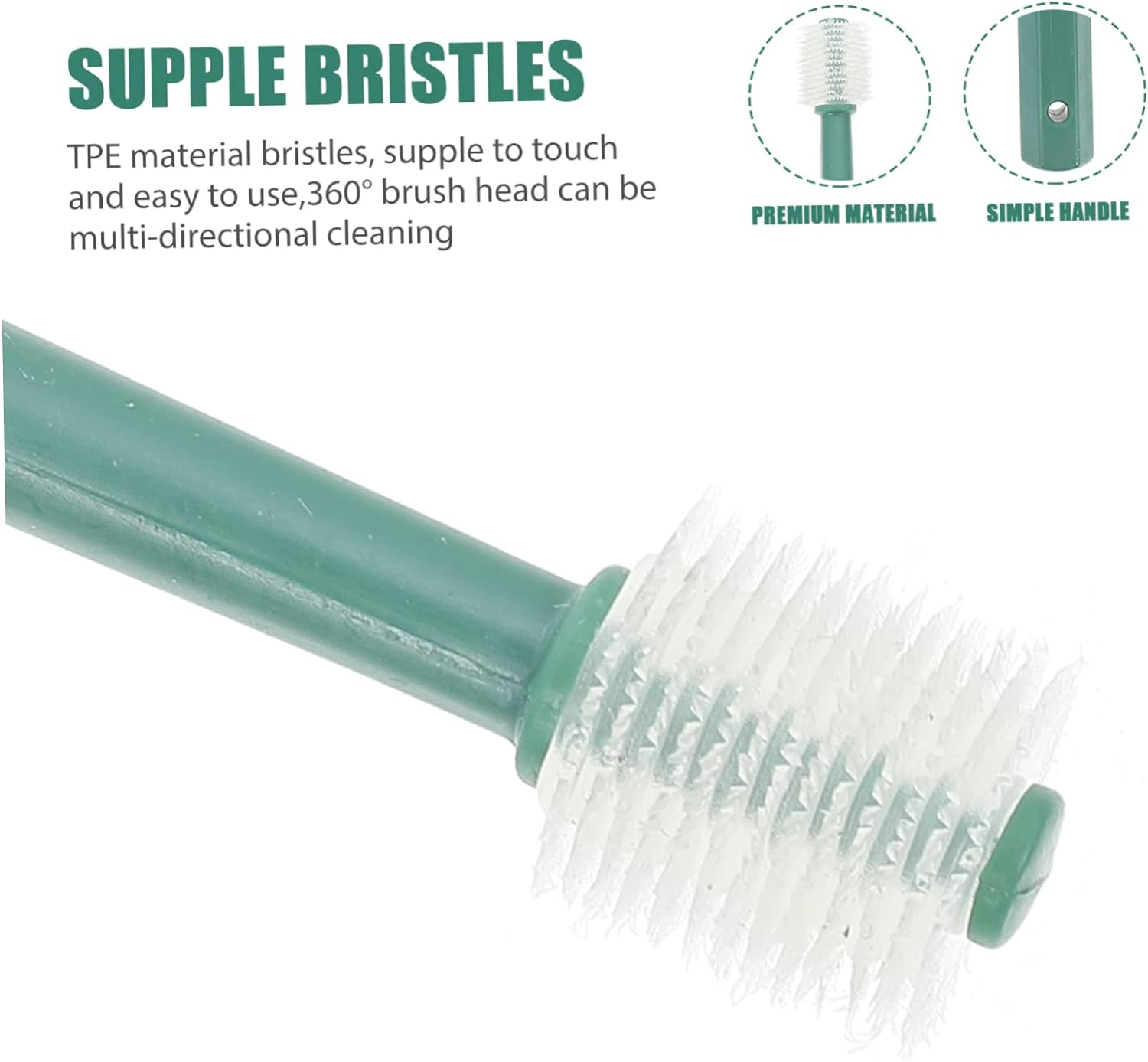 2Pcs Pet Toothbrush Dog Cat Toothpaste Pet Mouth Toothbrush Cat Finger Toothbrush Pet Teeth Plaque Remover Finger Cover Protector Puppy Cosmetic Kit Work Abs image number 5