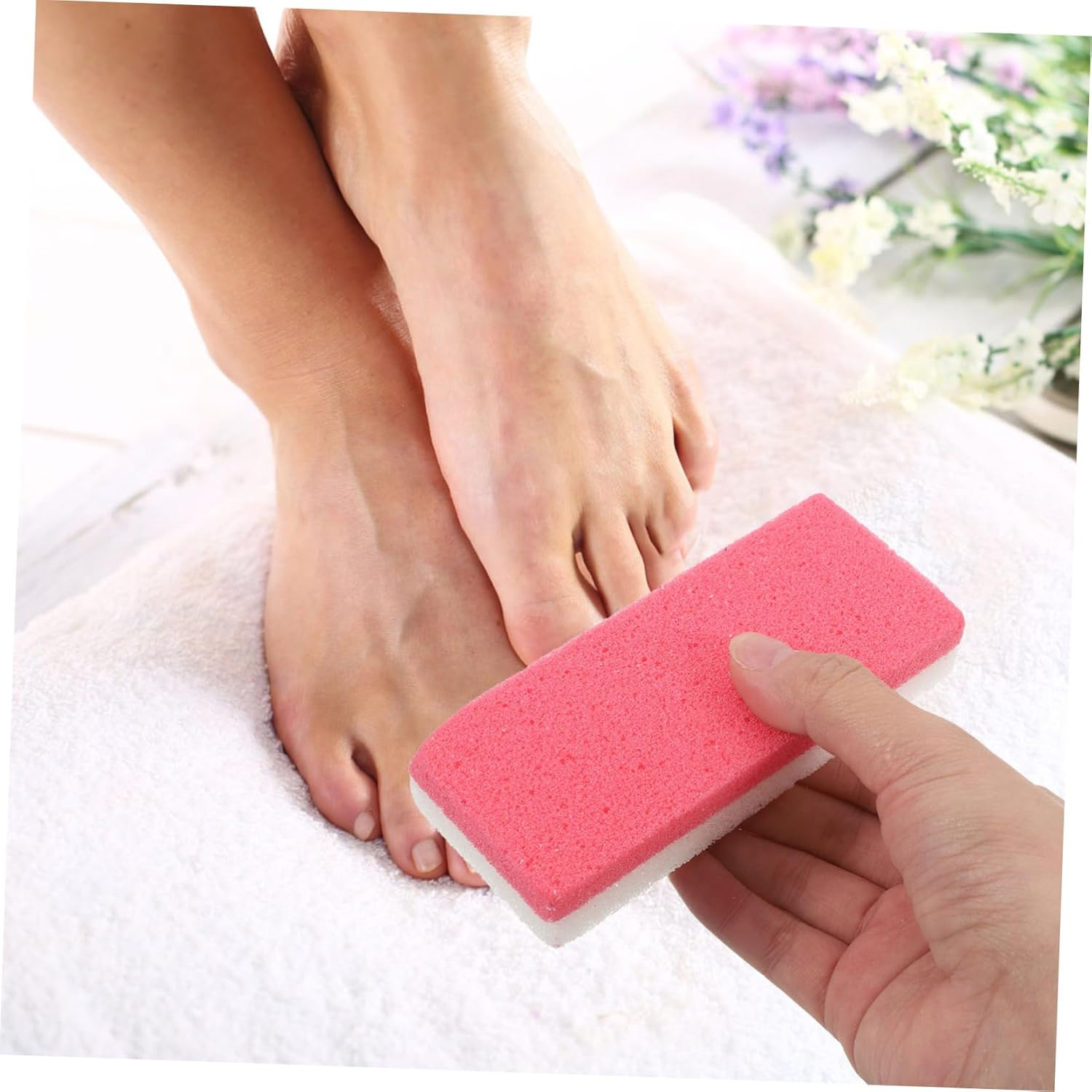 ARTSEWPLY 10Pcs Pumice Sponge for Feet Foot Callus Remover Dead Skin Scraper Pedicure Scrubber Exfoliation Tool for Dry Skin image number 4