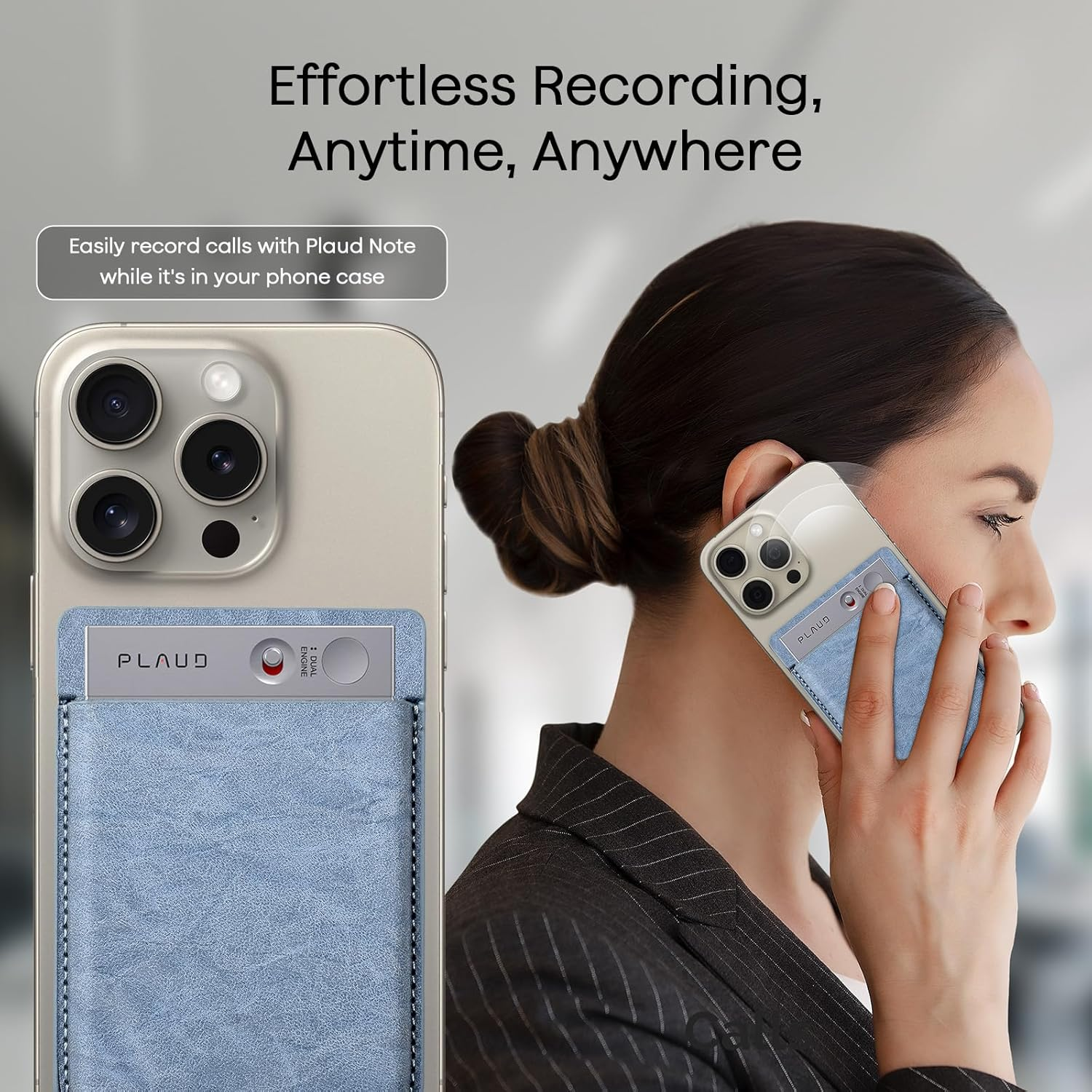 Voice Recorder Carrying Case for Plaud Note Compatible with Plaud Note AI Audio Recorder Portable Protective Case Blue