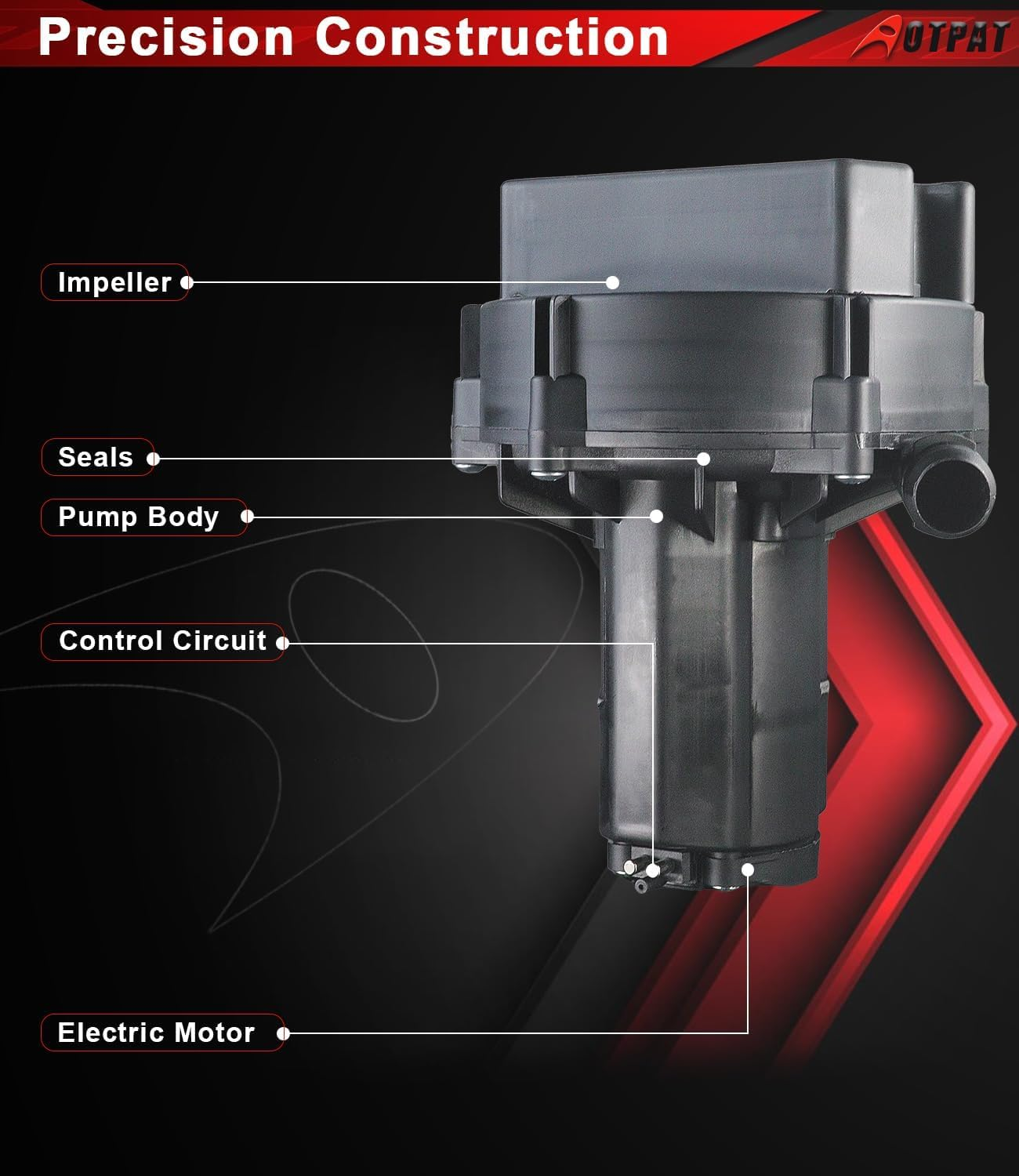Secondary Air Injection Pump For:-Mercedes Benz C320 2001-2005 C240 C280 E430 E500 G55 ML350 ML430 ML500 S500 AMG 1998 1999 2000 2001 2002 2003 2004 2005 2006 2007 2008, 05098830AA 0001403785 image number 3