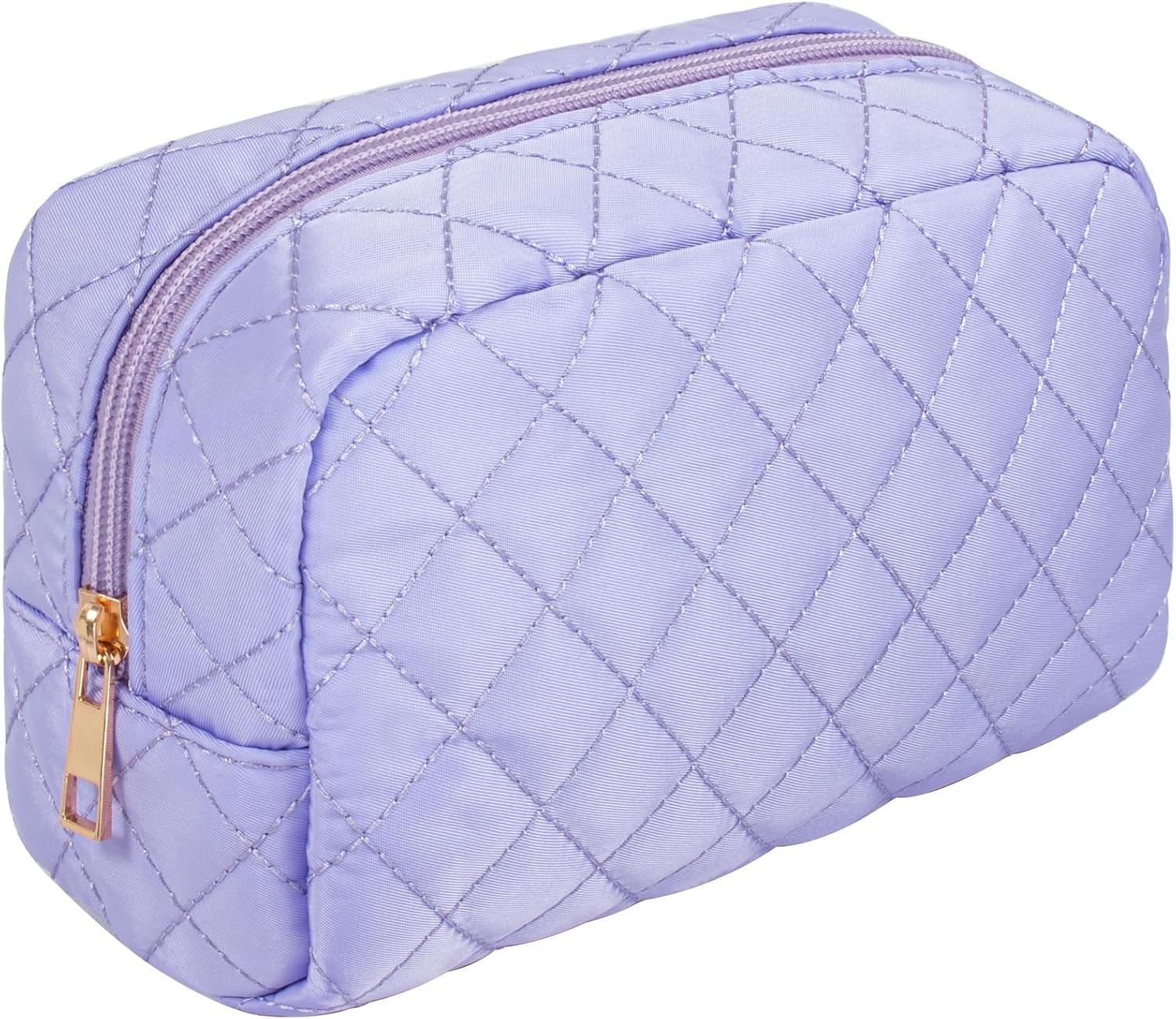 DDPOND Makeup Bag Travel Cosmetic Bag,Small Make up Bags for Women Makeup Organizer Case, Toiletry Bag Quilted Make up Bags Travel Essentials Toiletries Accessories (Black)