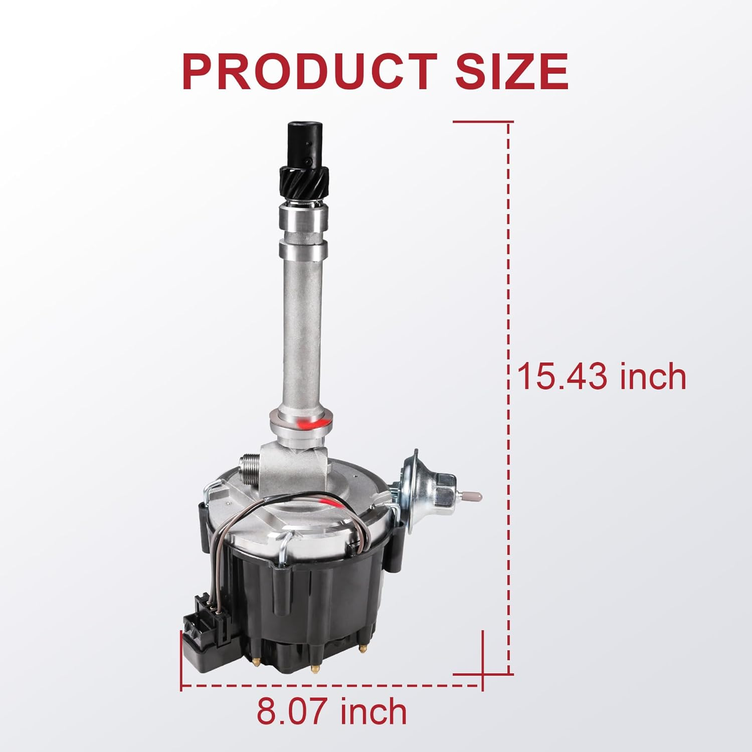 HEI Distributor 6515 65K Coil Replacement for Chevy Corvette Tach Drive 327 350 SBC 1962-1974 Ignition Distributor Black image number 1