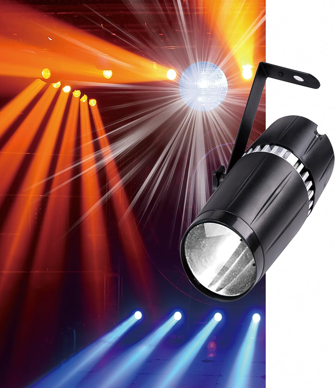 SENLAN 6W LED Pinspot Stage Light, Double White (Cool & Warm) Beam with RF Controller image number 3