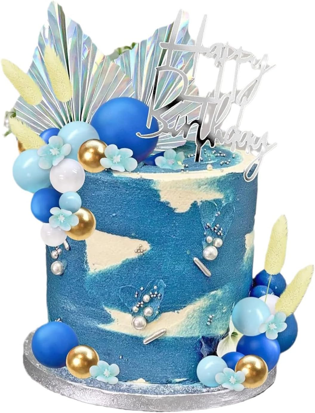 32Pcs Soccer Cake Toppers Cake Decorative Cards, Soccer Theme Birthday Sports Party Supplies, Football Theme Party Decorations for Boy Men