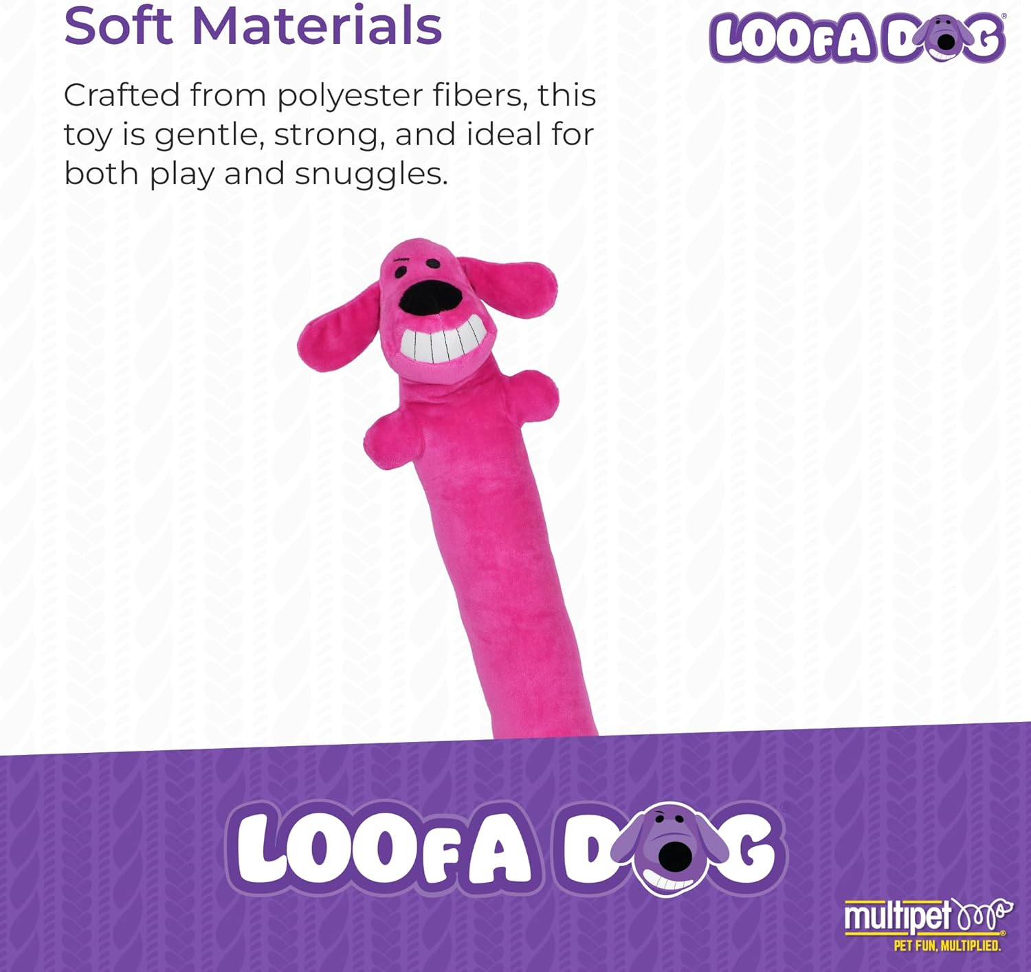 Multipet'S Original Loofa Jumbo Dog Toy in Assorted Colors, 24-Inch image number 3