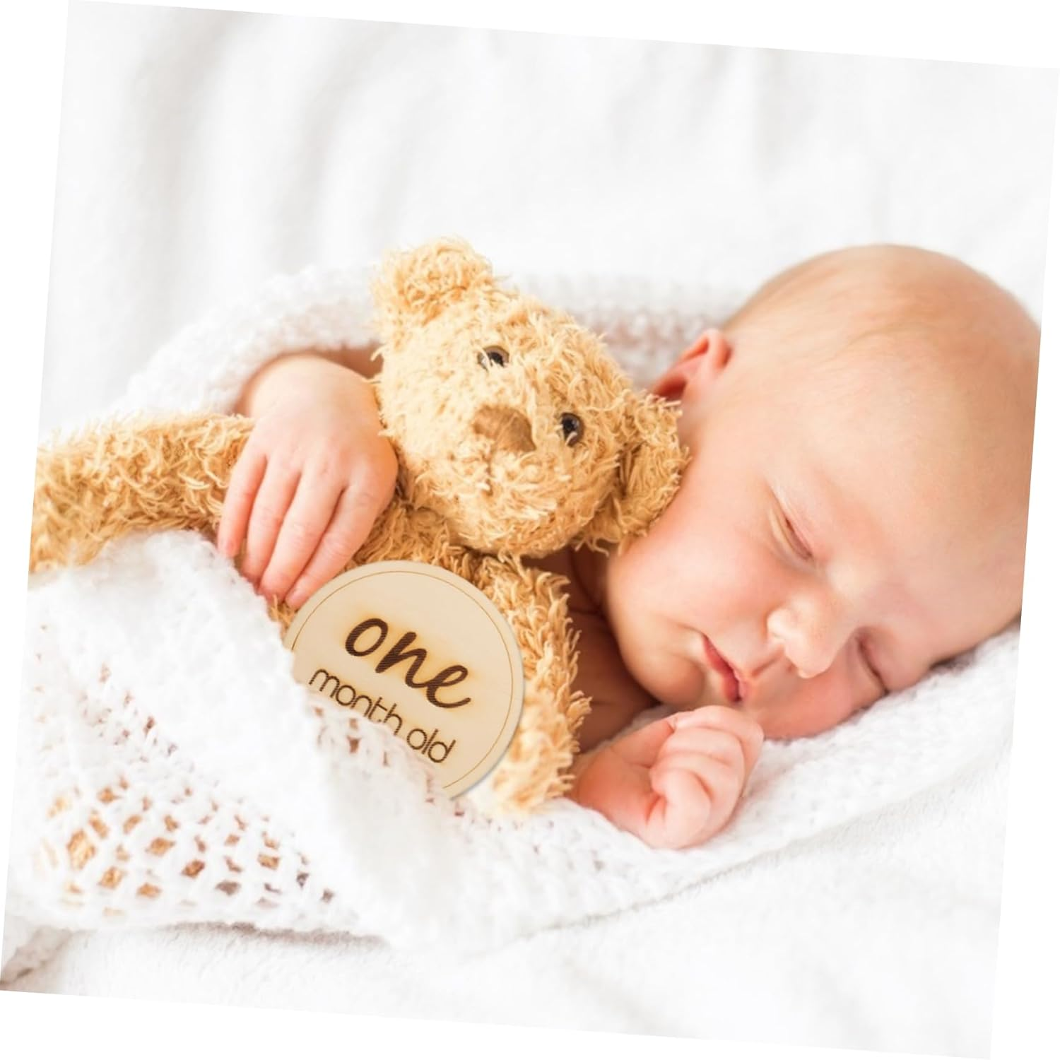 BESPORTBLE 12Pcs Wooden Milestone Cards Set Newborn Photography Props for Monthly Growth Tracking Memory Keepsake for Showers and Special Moments image number 6