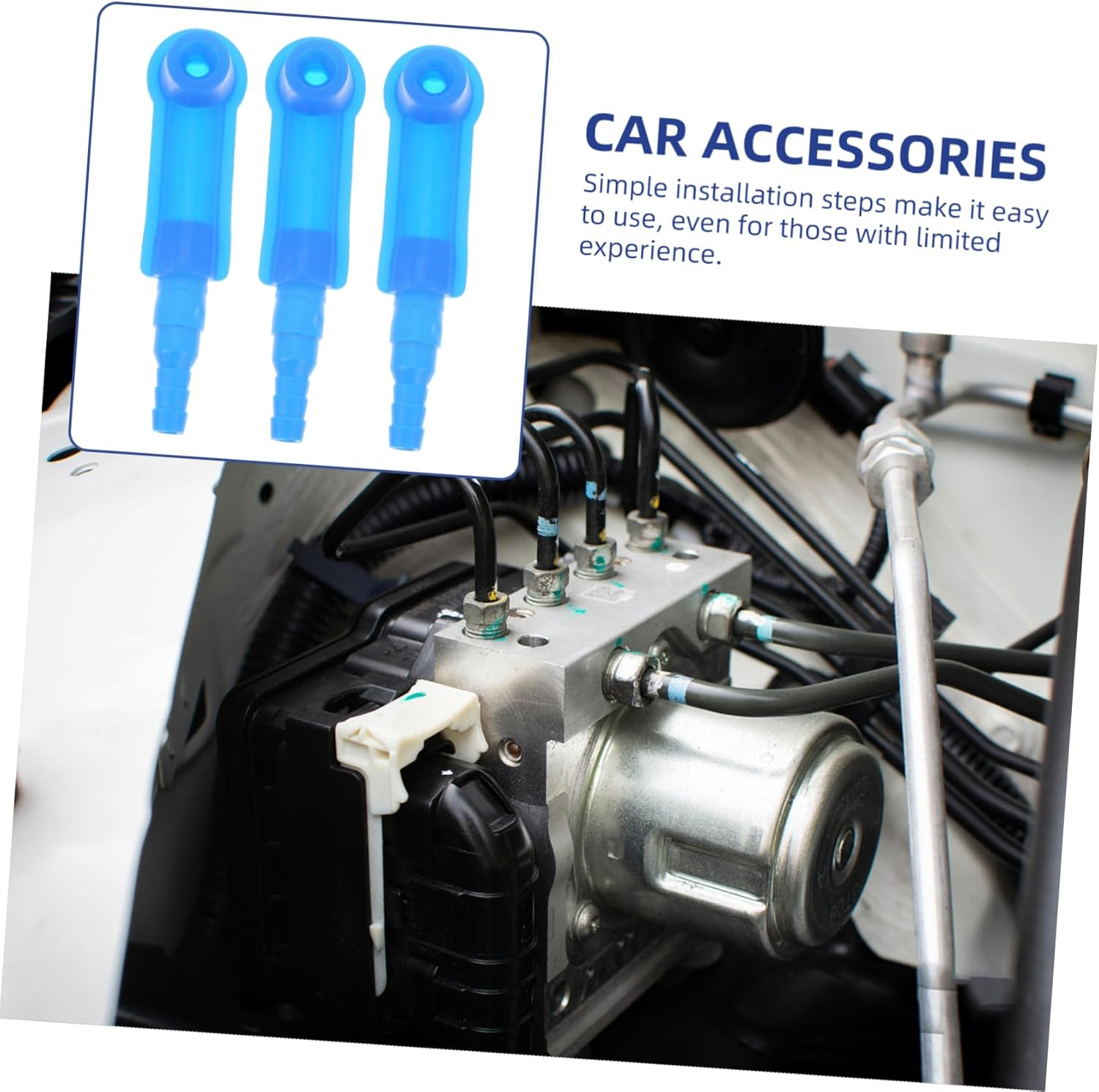 SWOOMEY 5Pcs Brake Fluid Bleeder Connector for Automotive Vehicles Sturdy Plastic Easy Installation image number 2