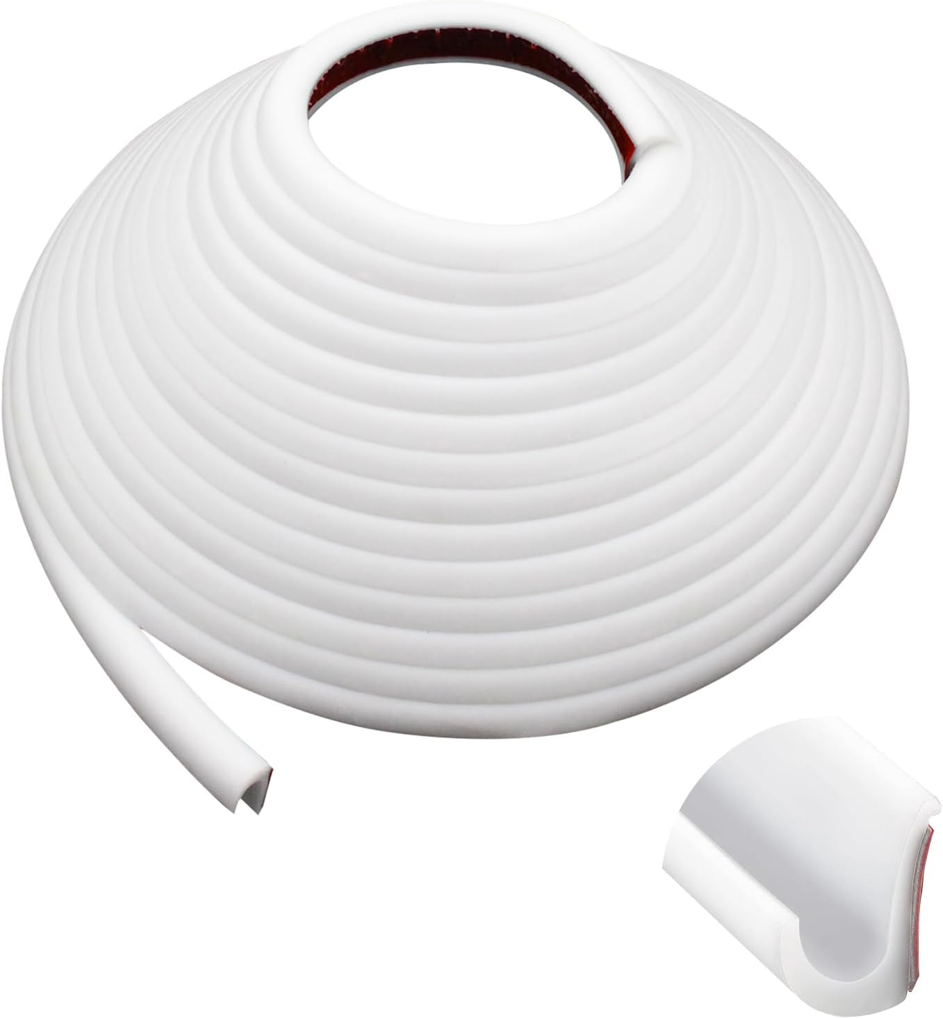 RV Rain Gutters 10 Meters Long Rubber Drip Strip PVC Rain Strip J-Shaped Roof Rain Diversion Self Sealing Tape Suitable for Car Doors Caravans (White)