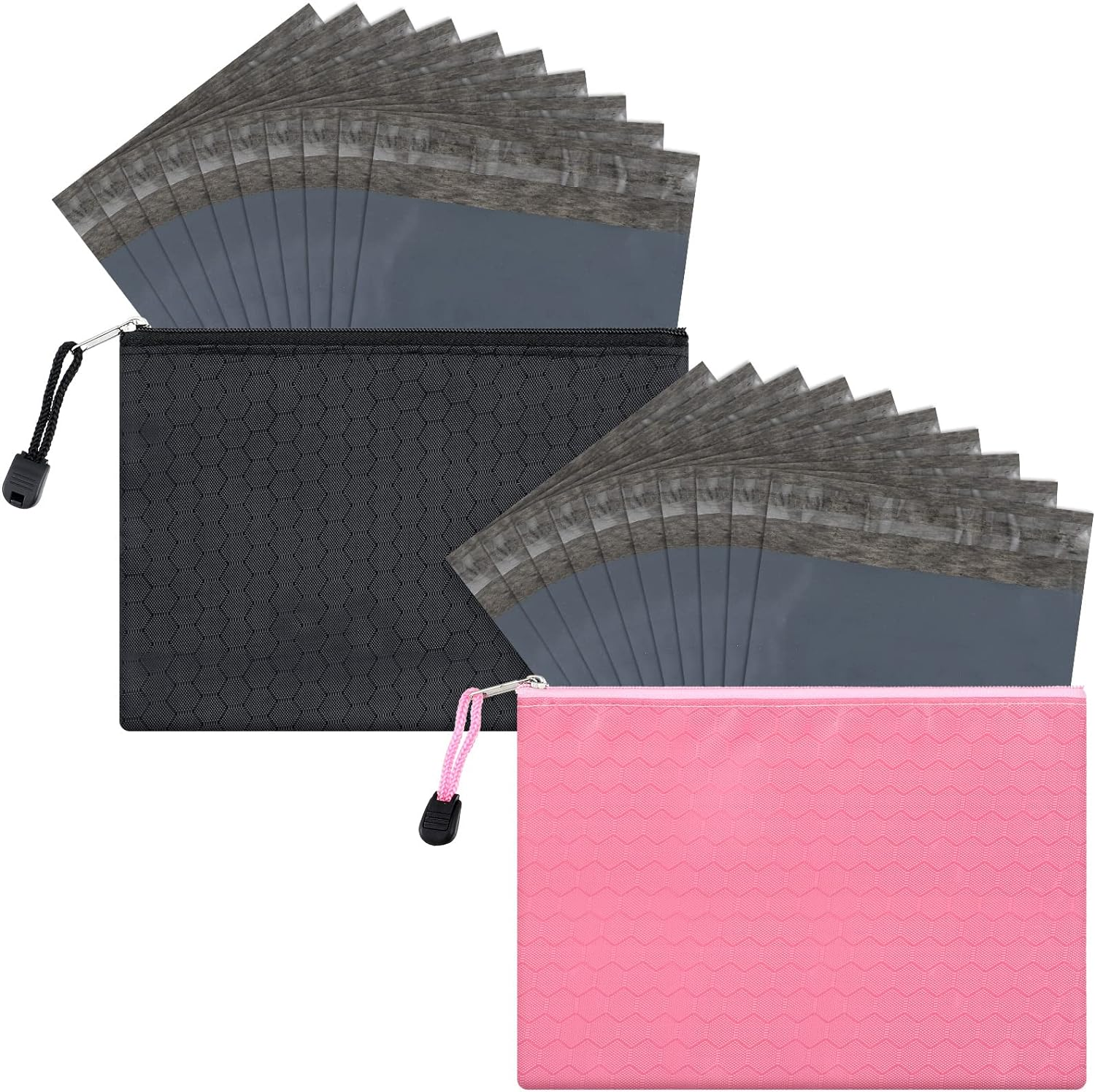 100 Pcs Feminine Personal Disposal Bags and 2 Pcs Purse Pouch with Zipper Sanitary Napkin Disposal Bags Disposable Feminine Hygiene Disposal Bags Black Opaque Discreet Disposal for Tampons Pads Liners image number 5