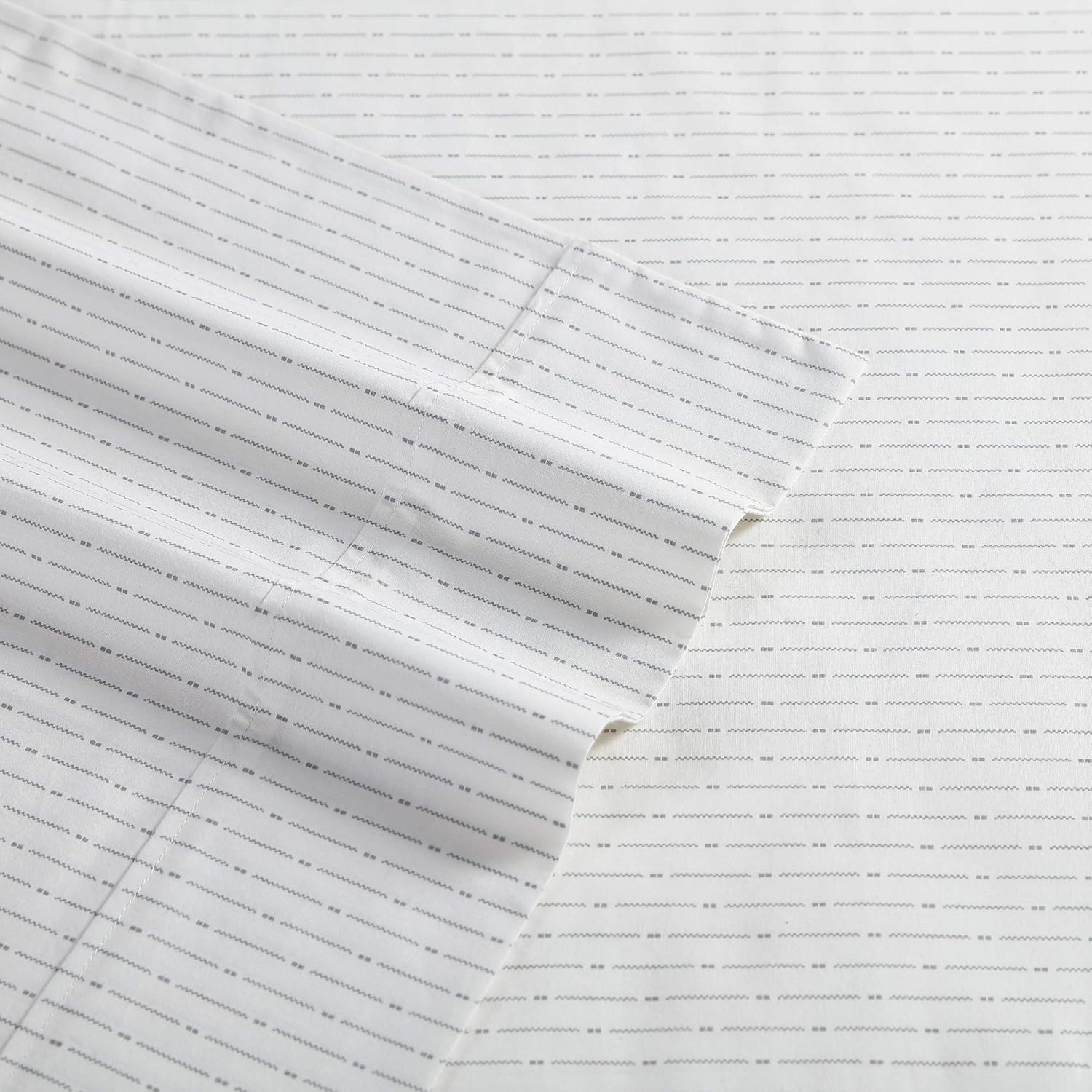 Nautica - Twin Sheets, Cotton Percale Bedding Set, Fully Elasticized, Ideal Dorm Essentials (Buoy Line Grey, Twin)