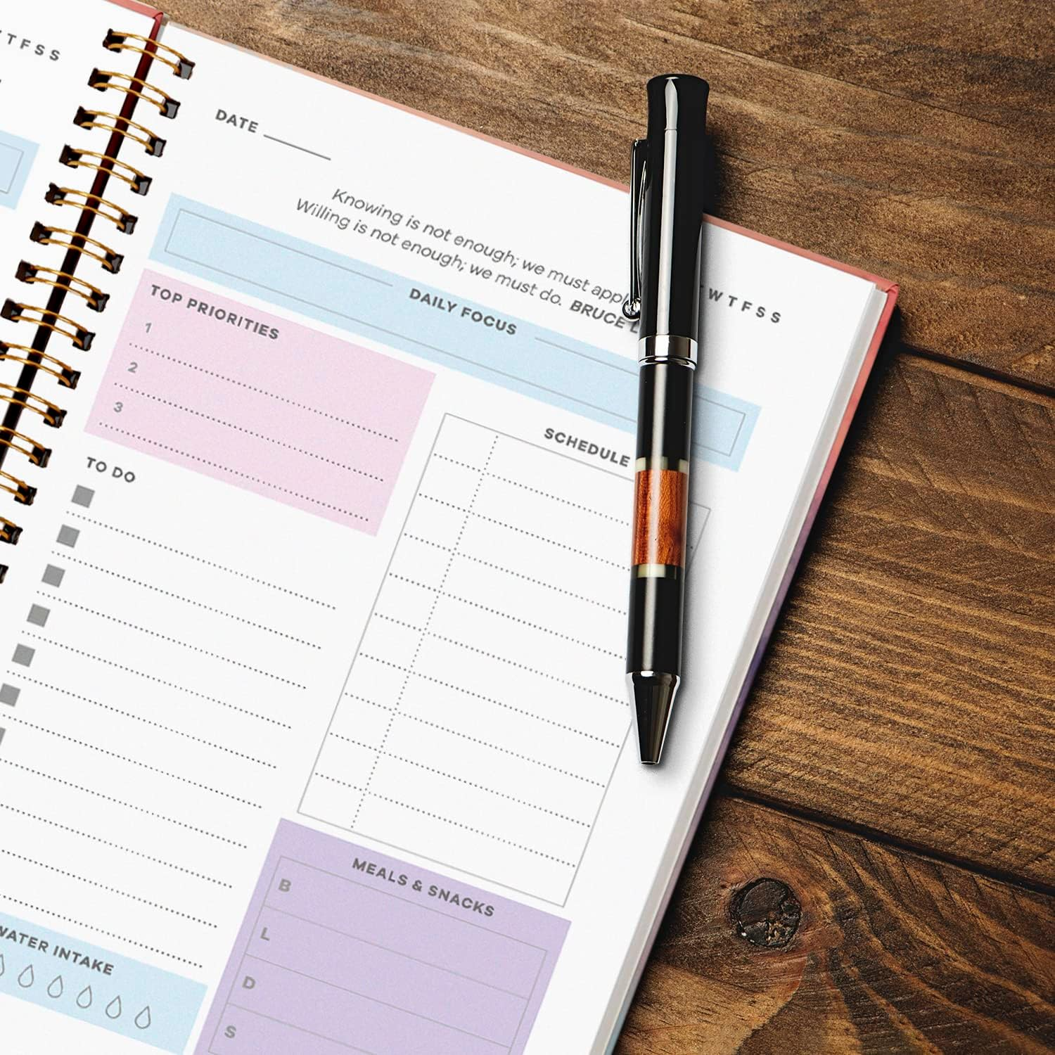 Sweetzer & Orange Undated Planner with Meal, Habit & Routine Tracker, Daily to Do List - Weekly & Monthly Goal Agenda Notebook Organizer for 2023, Students, College, Work, ADHD, Fitness, Lavender image number 3