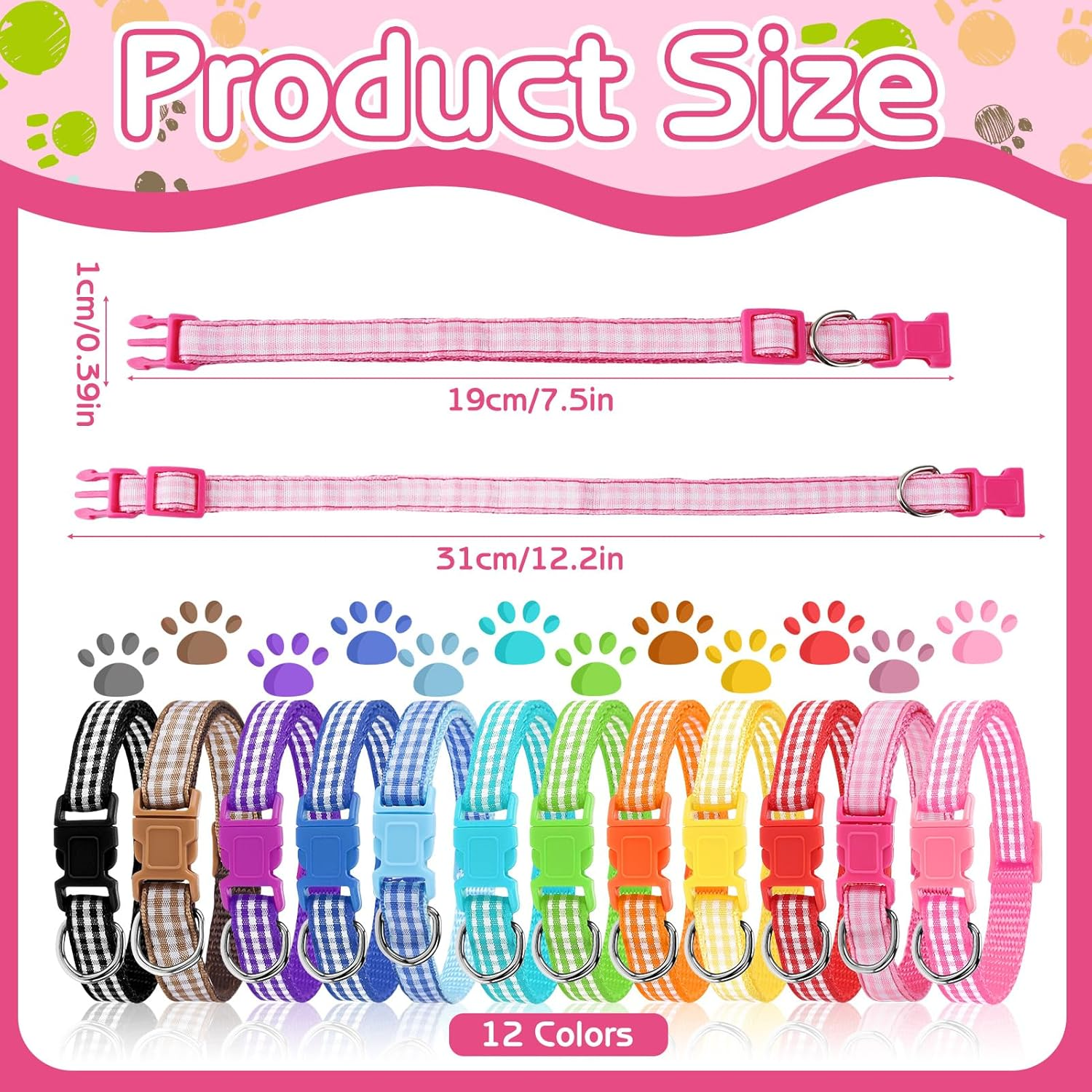 GGSTDDUP 36 Pcs Puppy Collar and Leash Set, Adjustable New Born Dog Collars and Leash Set Soft Nylon Whelping Puppy Collars for Litter Medium Small Dogs Walking Training image number 5