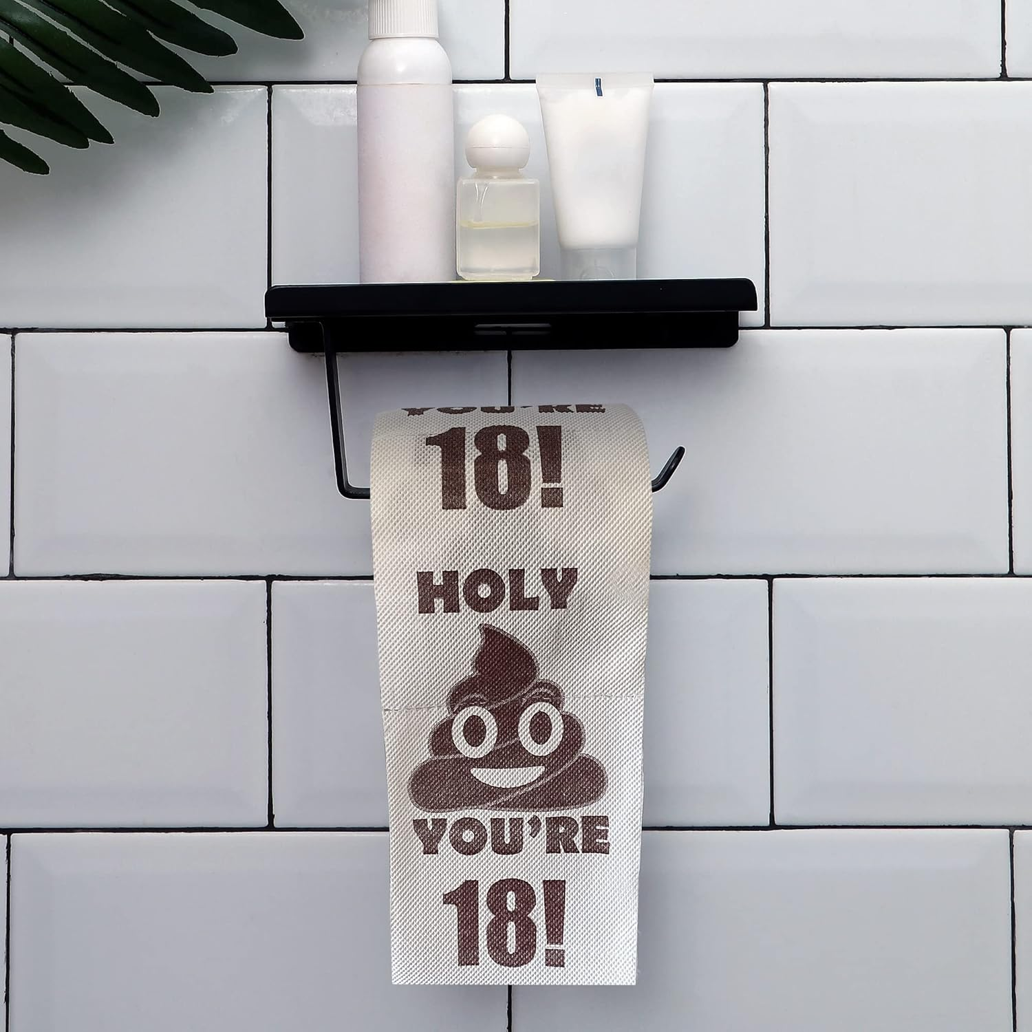 UFRITAN Happy 18Th Birthday Gifts, 3-Ply Funny Toilet Paper Roll, Holy Poop You'Re 16 Printed Gag Gift, Pranks & Surprises Bathroom Decor for Boys Son Girls, Cheers to 18 Bday Party Supplies, 4X4'' - 15 Years Old image number 6