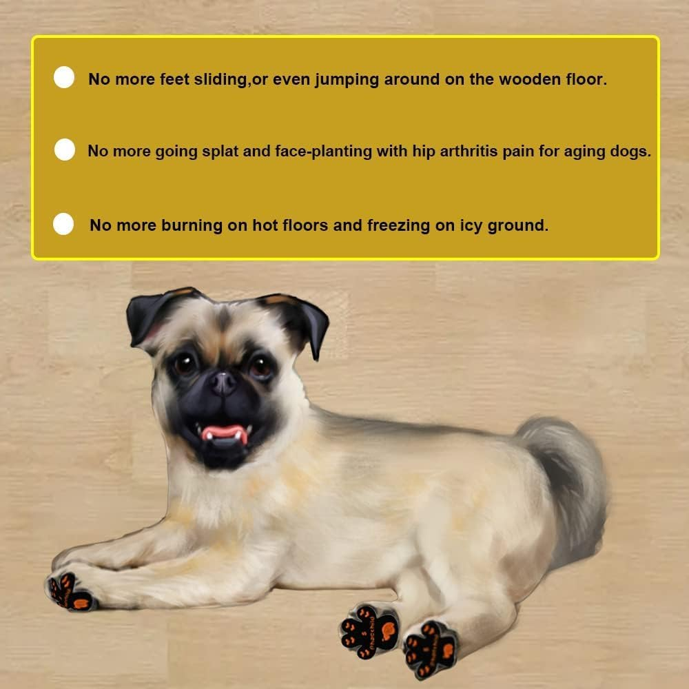 Phaechild Dog Paw Pads Anti-Slip Grips,Dog Paw Protectors for Senior Dogs on Hot Pavement 20 Sets 80 Pads Multicolor S image number 6