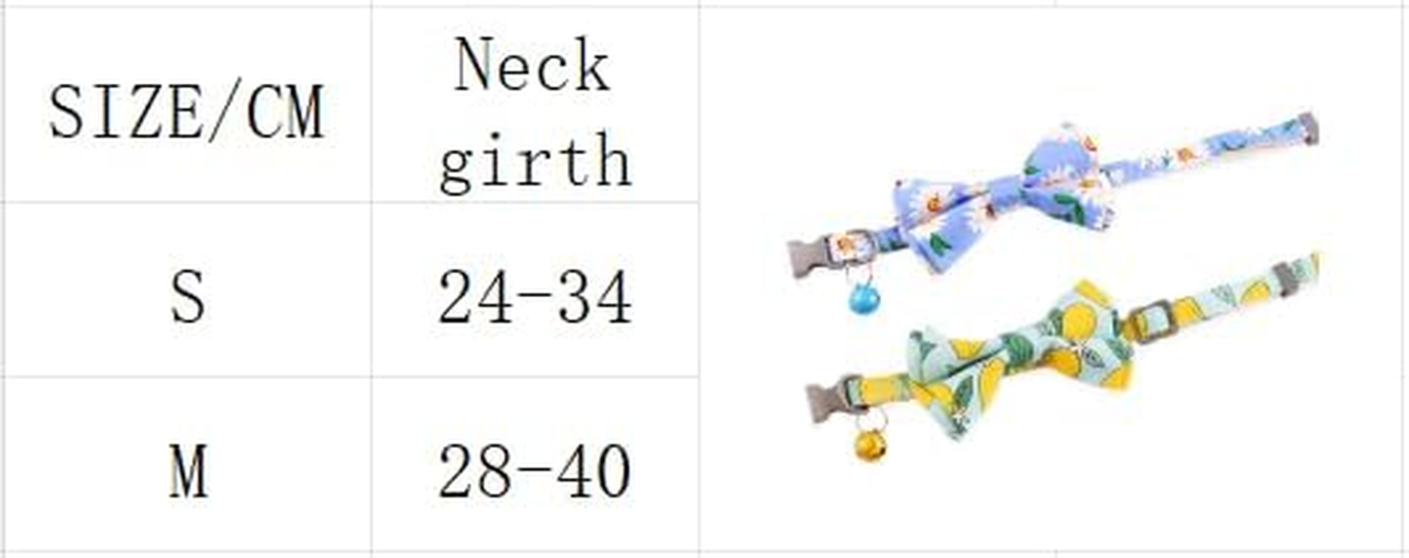2 Pack Breakaway Cute Cat Collars with Bell Cat Collar with Bow for Girl Boy Cats Cute Bow Small Dog Collar with Bell (Style 1, S) image number 1