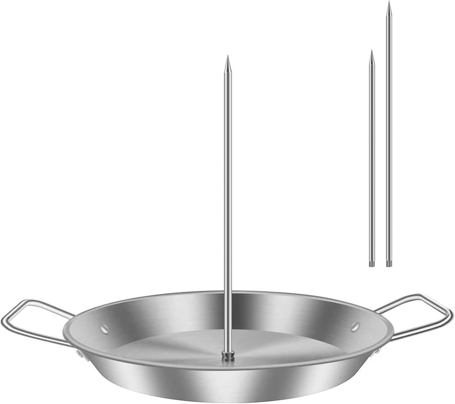 Thickened Stainless Steel Vertical Skewer Stand for Tacos Al Pastor, Shawarma and Kebabs, 3 Removable BBQ Skewers (8", 10", 12") for Grill, Smoker, Oven, Heavy-Duty Rotisserie-Style Meat Holder image number 5