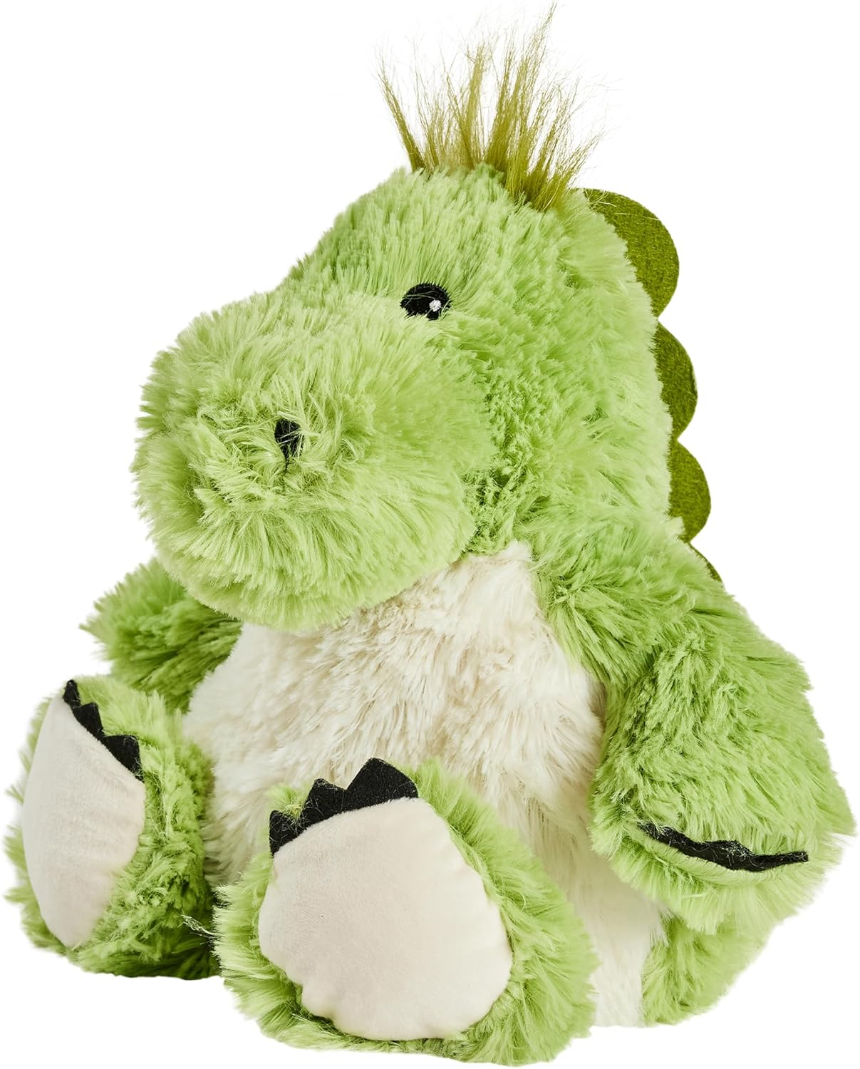 Warmies Green Dinosaur, Microwavable Weighted Soft Toy with French Lavender Scent, Hot or Cold for Cool Relaxation and Warm Relief image number 1