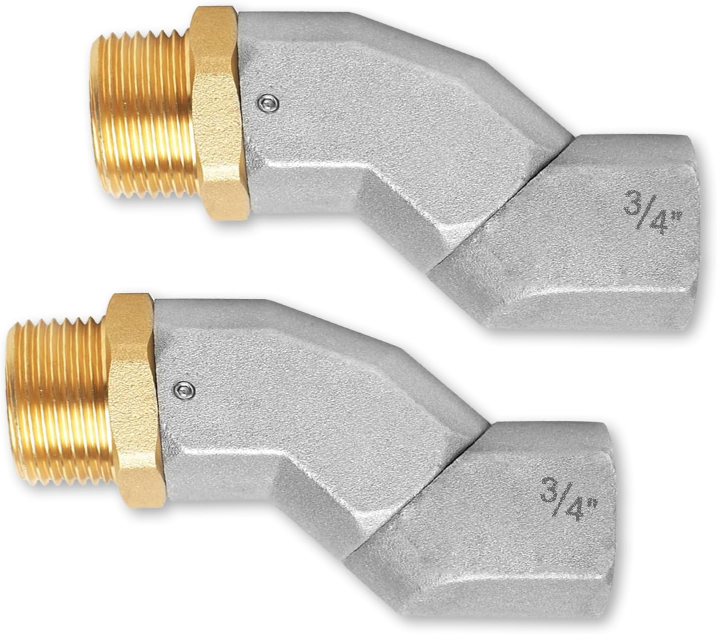 2PCS 3/4 Inch NPT Fuel Hose Swivel 360 Rotating Connector for Fuel Nozzle Multi Plane Fuel Plane Swivel image number 4