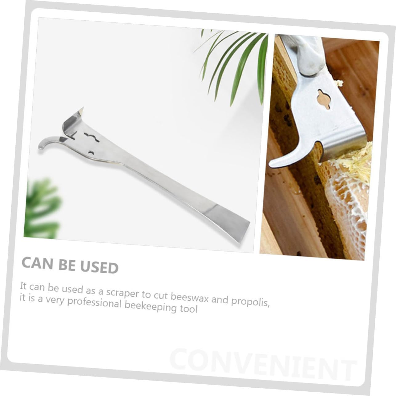 VANZACK Honey Knife Beekeepers Stand Kit outside Carbide Tag Paint Scraper Smoker Fuel for Beekeeping Dispenser Beekeeping Brush Costumebumble Bee Hive Decor Silver Stainless Steel image number 1