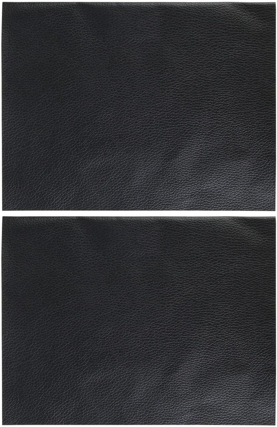 2 Pcs Self-Adhesive Leather Repair Patch, 20 X 30 Cm Black Waterproof Scratch & Wear Resistant Repair Allowance, Cuttable Kit for Sofa Chair Couch Furniture Jackets Handbags Car Seat Reupholster image number 1