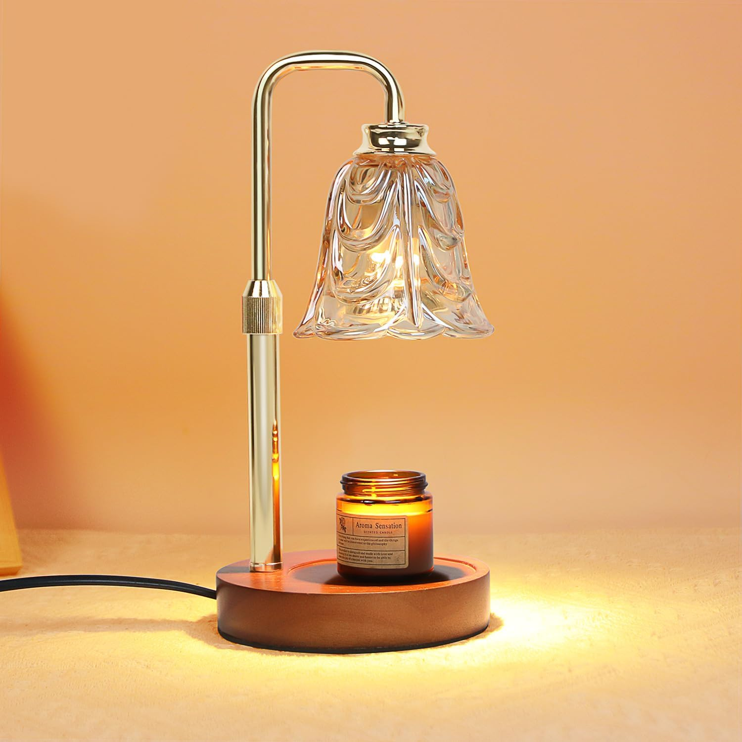 Candle Warmer Lamp with Dimmer - Electric Candle Lamp with Timer for Jar Candles Scented Candles with 2 Bulb