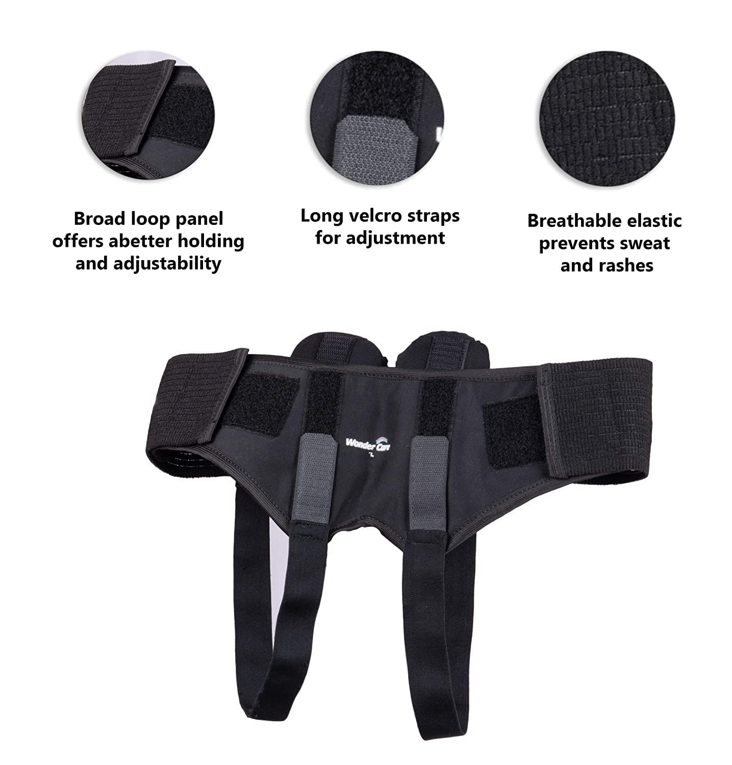 Wonder Care - Inguinal Hernia Support Belt Groin Truss Brace Post Surgery Hernia Pain Relief, Two Compression Pressure Foam Pads, Adjustable Elastic Straps-A107 XL image number 2