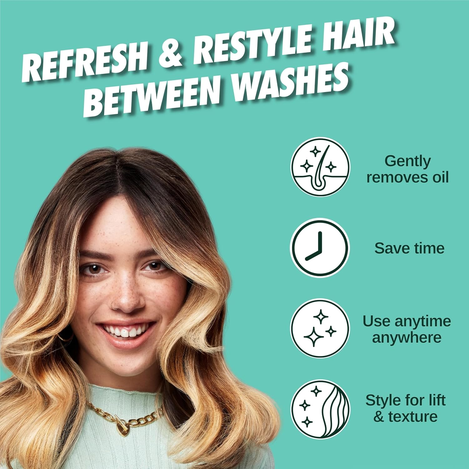 Batiste Dark Dry Shampoo 350Ml - Seamlessly Blend Roots for Dark Hair, No White Residue, Instantly Refreshes & Adds Volume, Infused with Cacao Extract - Ideal for Quick Hair Refresh & All Hair Types image number 6