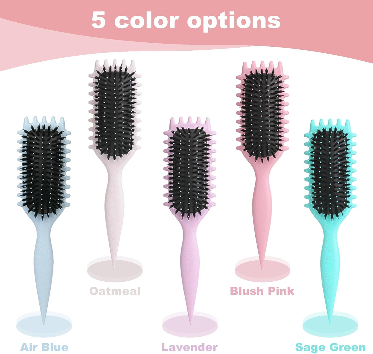 Curl Defining Brush, Air Blue - Styling Tool for Curls, Waves & Straight Hair - Blue image number 5