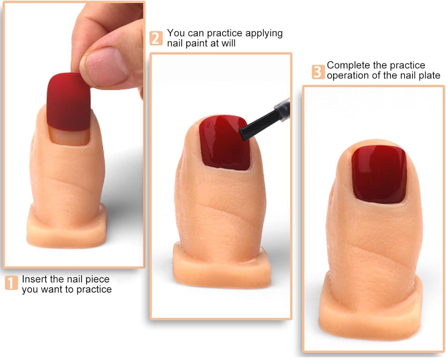 Flexible Realistic Toe Nails Practice Set with Detachable Design for Professional Manicure Training Ergonomic Nail Practice Toe Set