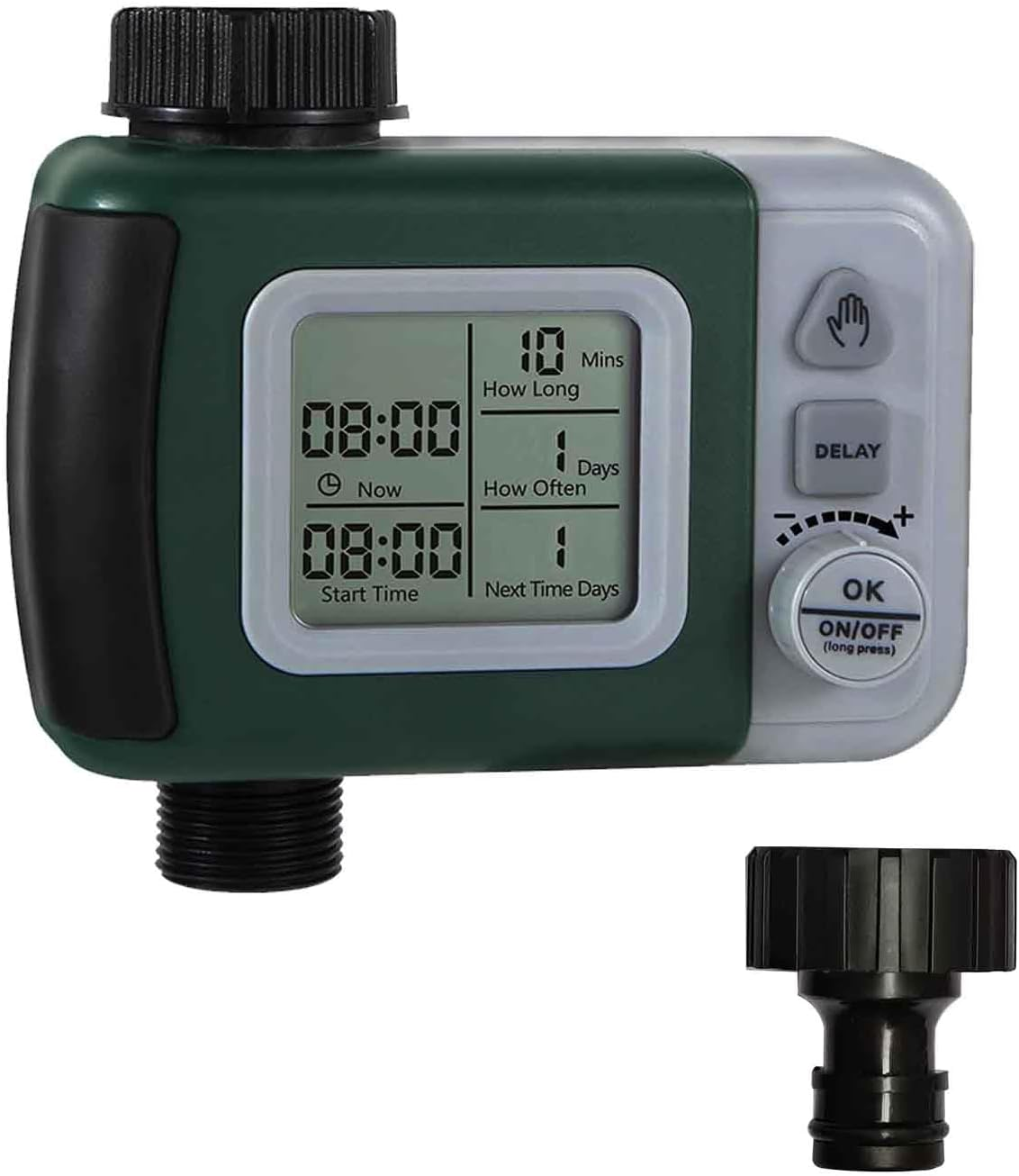 Drip Irrigation System with Water Timer 162Ft Drip Irrigation Kit 5/16&ldquo;ID and 1/4 Inch Pipe Auto Watering System for Garden Adjustable Spray, for Greenhouse, Garden, Lawn, Potted Plants Black