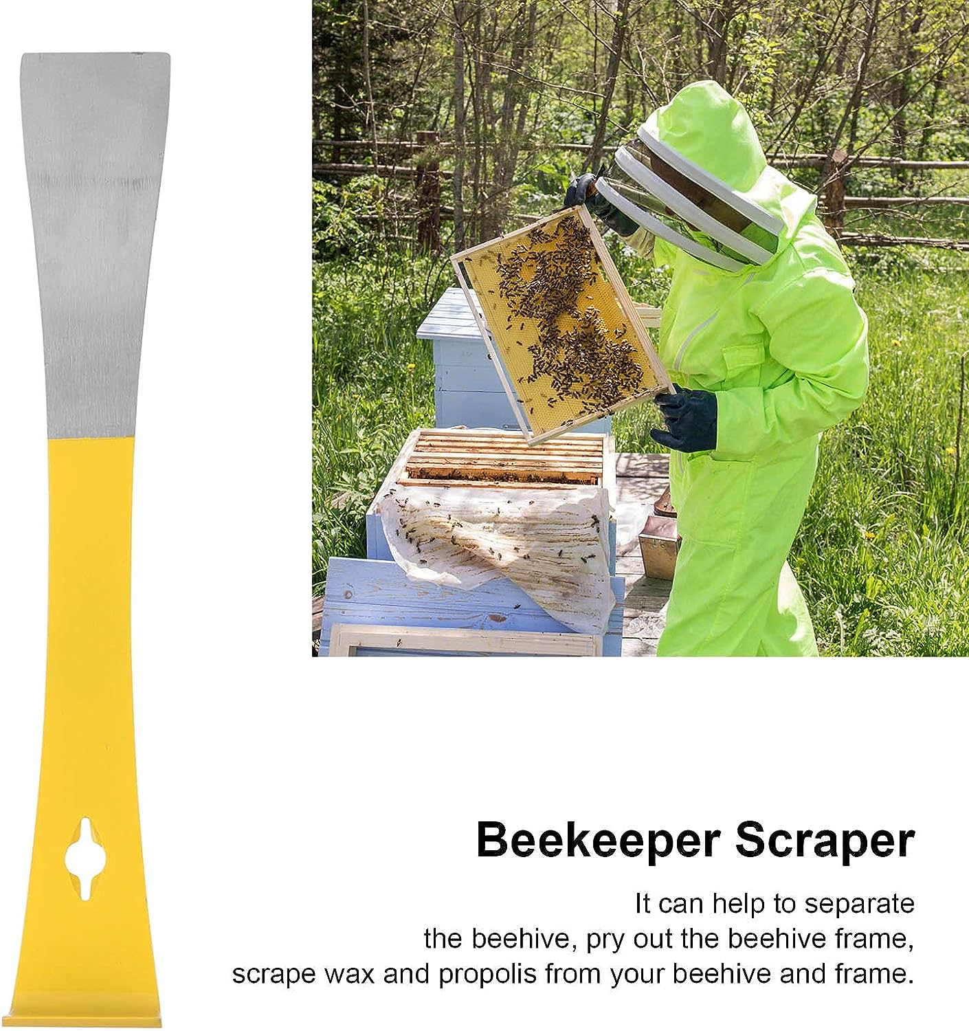 Beekeeping Scraper, anti Rust Portable Honey Cutter Beekeeper Scraper for Beekeepers for Bee Frame image number 4