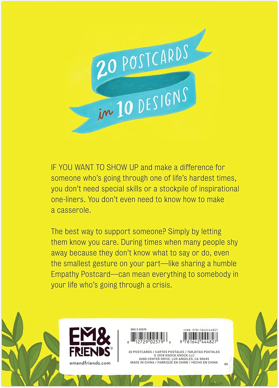 Emily Mcdowell & Friends Empathy Postcard Book, 20 Postcards (2 Each 10 Styles), 5 X 7-Inches - Empathy image number 4