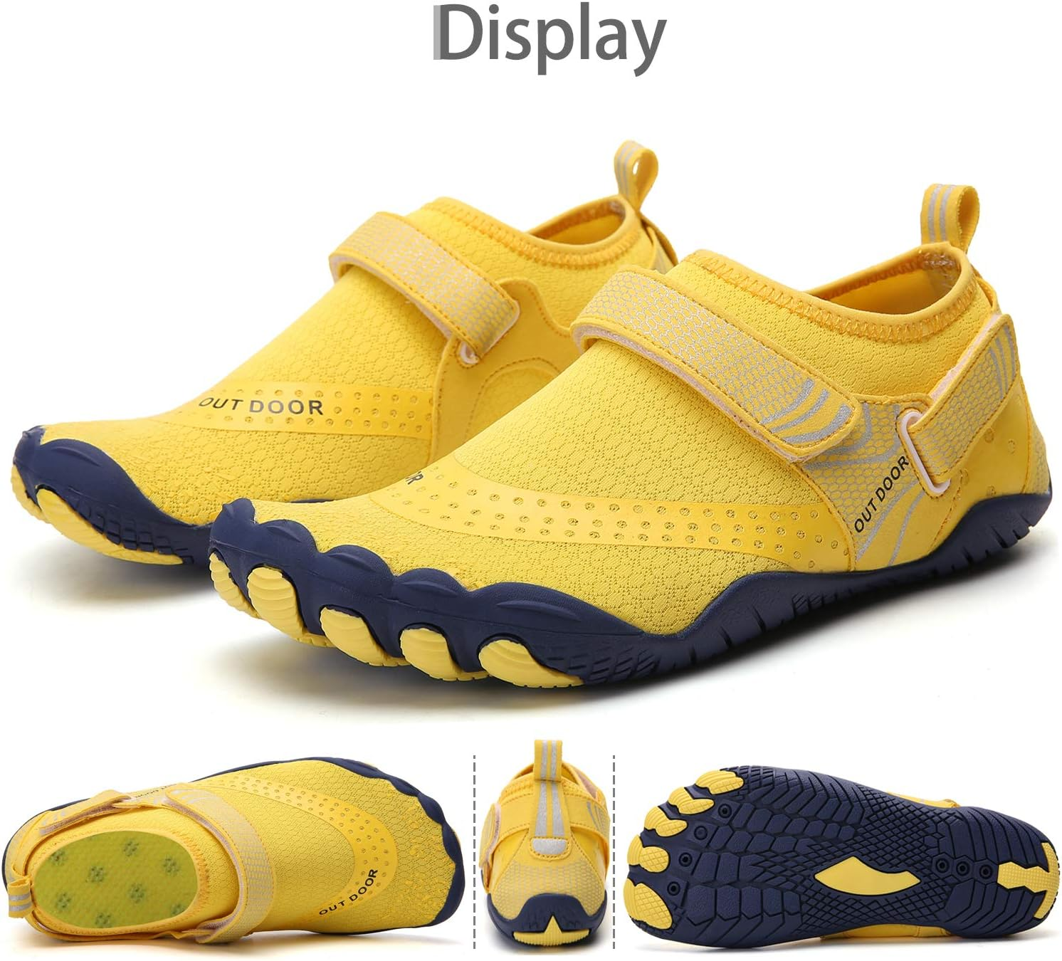 Funmoon Barefoot Water Shoes Mens Womens Quick Dry Aqua Shoes Unisex Swimming Shoes for Men, Beach, Diving, Surfing, Boating, Snorkeling Shoes image number 5