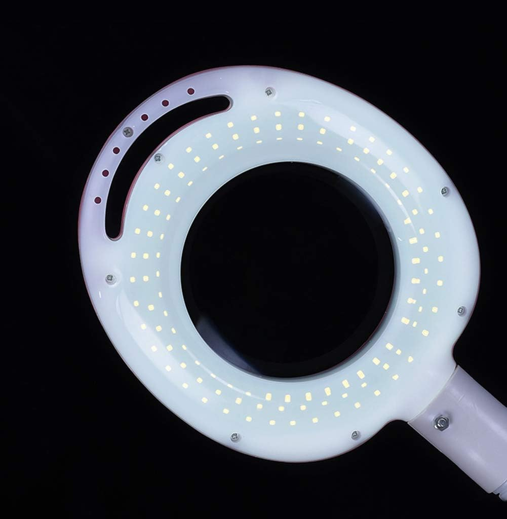 Magnifier Magnifying Magnifier Lamp 360Deg; Rotatable Floor Standing Magnifying Lamp with 20X Magnifying Glass Light Salon Spa Beauty Tattoo,Pink XXZ