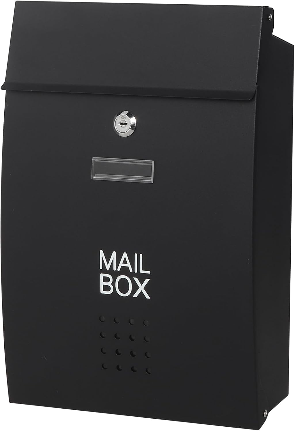 Lockable Mailboxes with Keys,Outdoor Wall Mounted Mail Box with Large Capacity,14 3/10" X 4 1/10" X 13",White