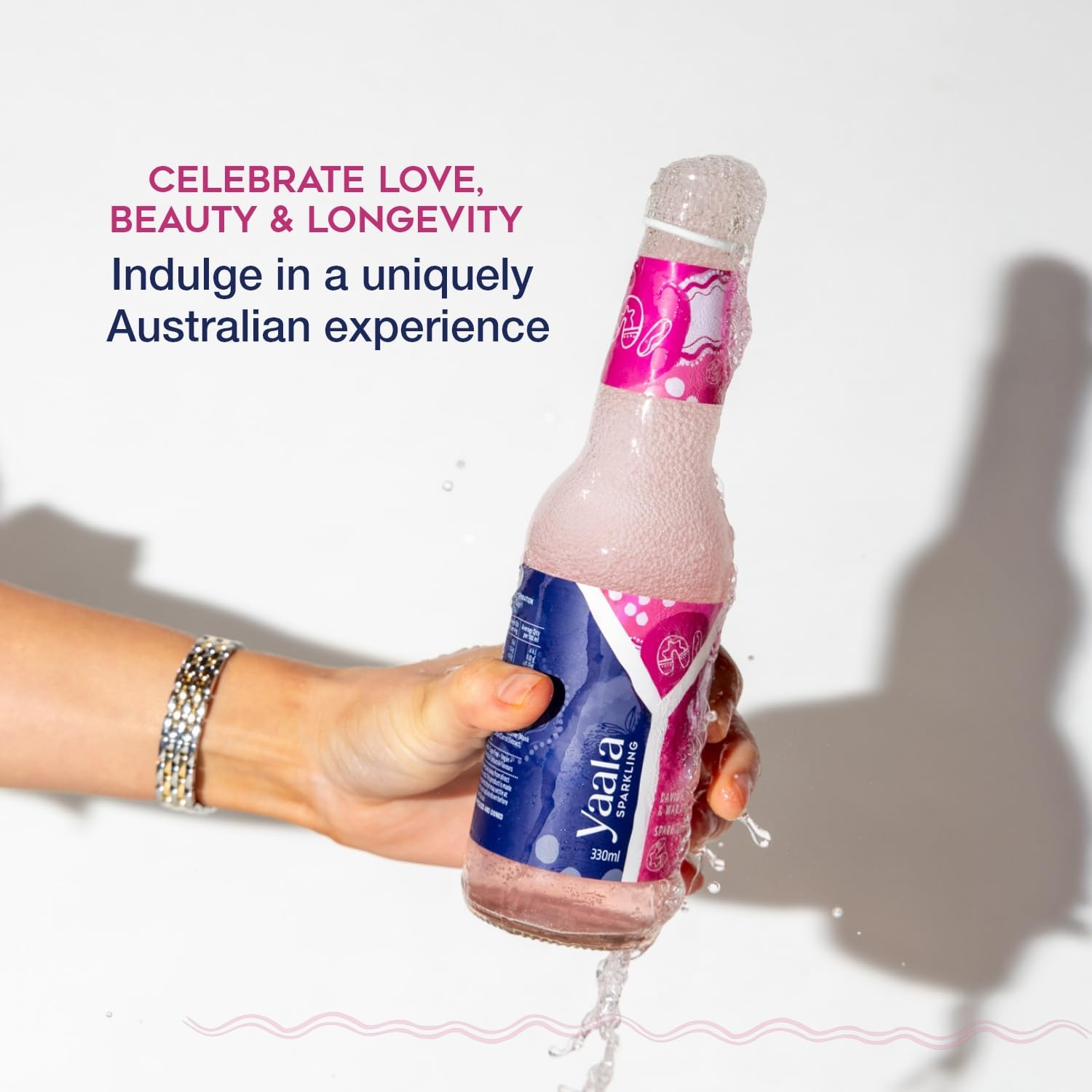 Yaala Sparkling Davidson Plum & Waratah, Refreshing Sparkling Water, All-Natural Australian Ingredients, Sugar-Free, Low-Calorie, Elevated Hydration, 330Ml, 12 Pack image number 2