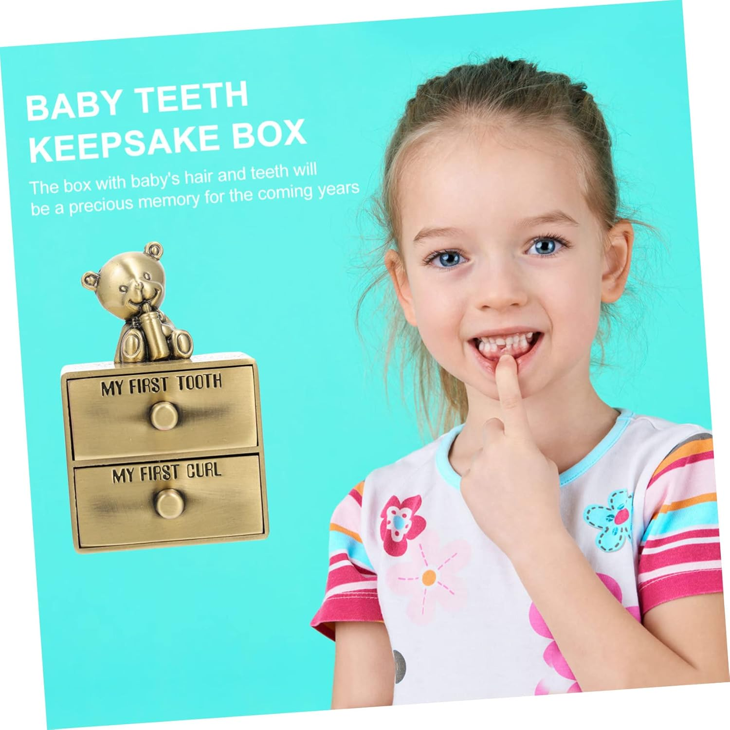 Tooth Storage Box Deciduous Teeth Box for Boy Girl Boy Gifts for Newborn image number 2