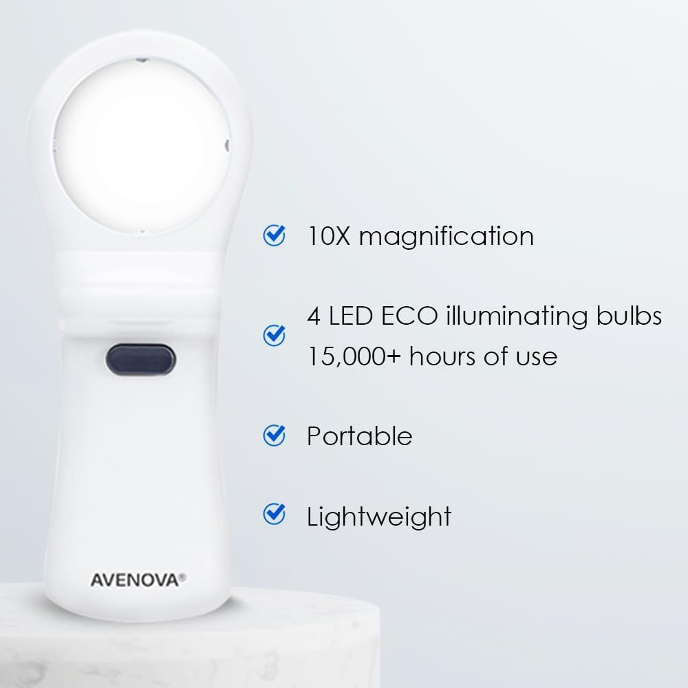 Avenova I-Chek Magnifying Mirror - Eyelid & Eyelash Mirror for Monitoring Styes, Dry Eyes, Contact Lenses & Lash Extensions image number 2