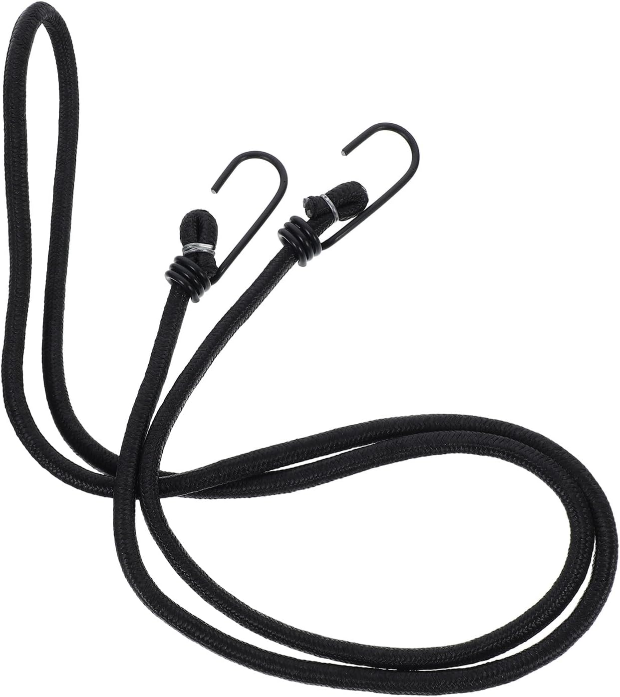 HOODANCOS Heavy Duty Elastic Bicycle Luggage Strap Hooks, High Strength Adjustable Bungee Cord for Mountain and Fixed Gear Bikes, Black Elastic Tie Rope for Secure Bike Rack Cargo image number 5